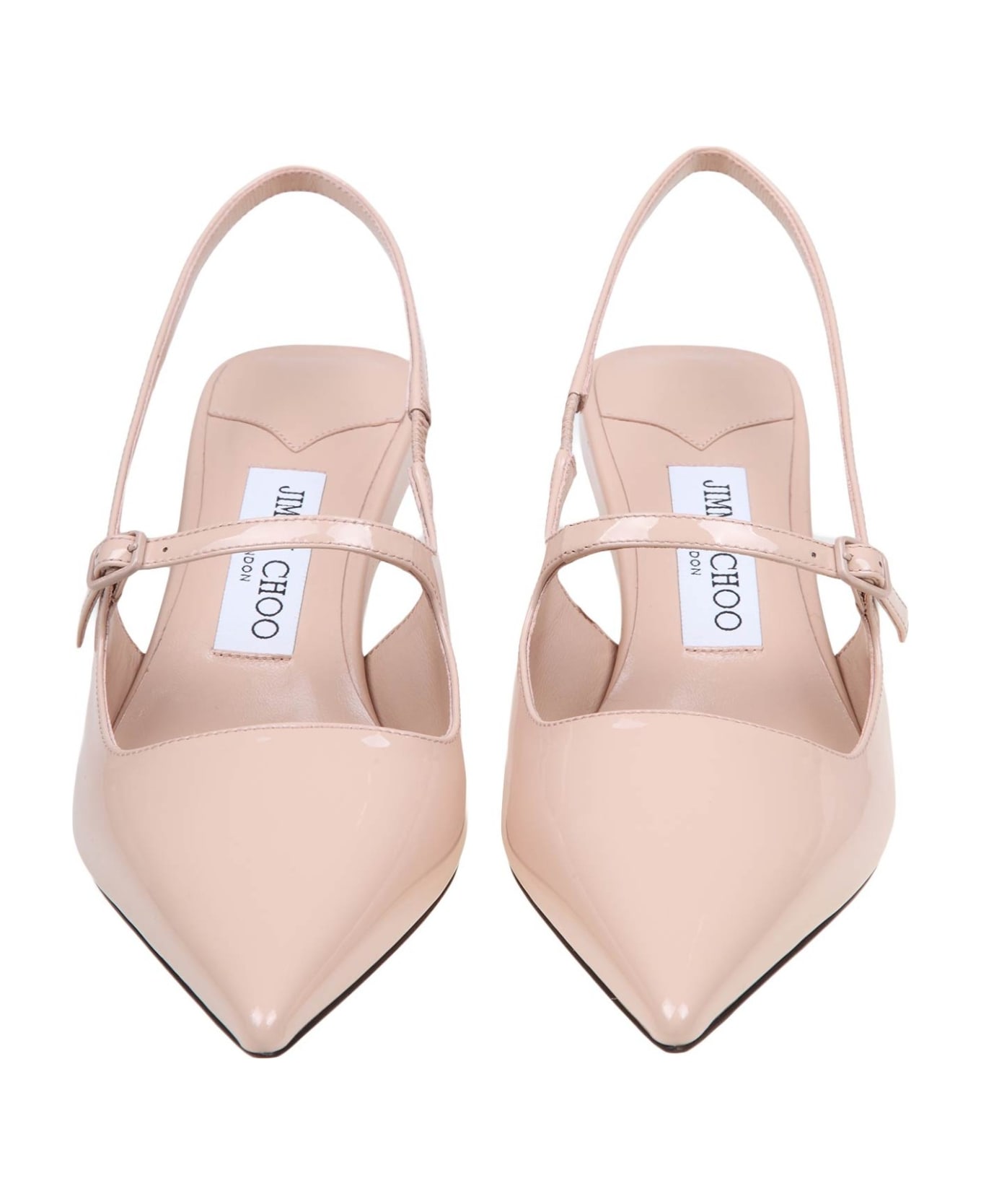 Jimmy Choo Slingback In Nude Painted Leather - MACARON