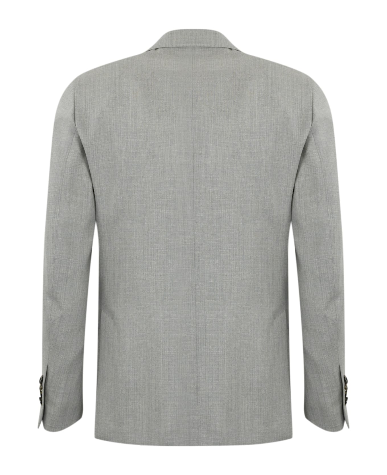 Lardini Iconic Drop 7 Regular Jacket In Wool, Viscose And Linen Blend - Grigio chiaro
