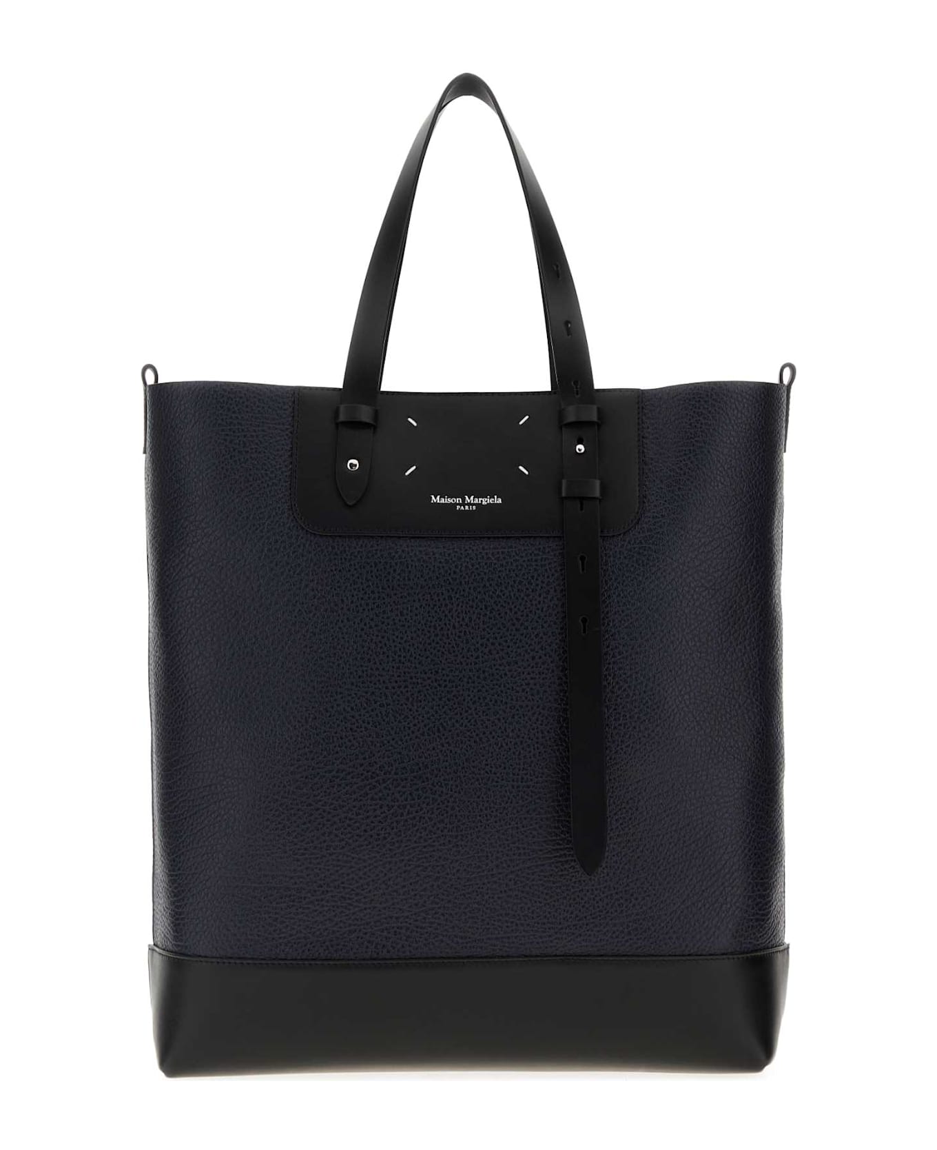 Maison Margiela Midnight Blue Leather Vertical Shopping Bag - CRÉPUSCULEBLACK