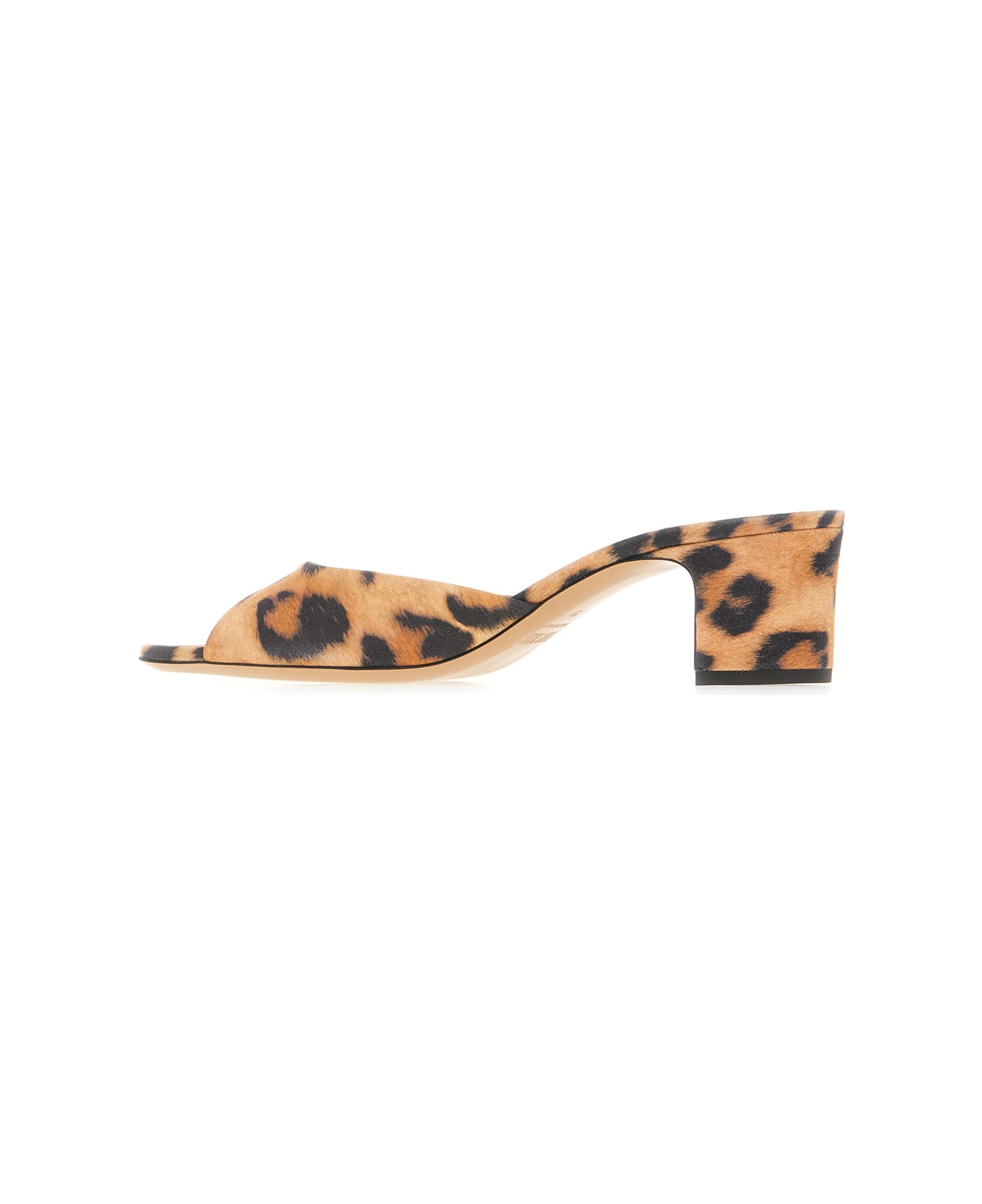 Paris Texas Printed Fabric Mules - Brown