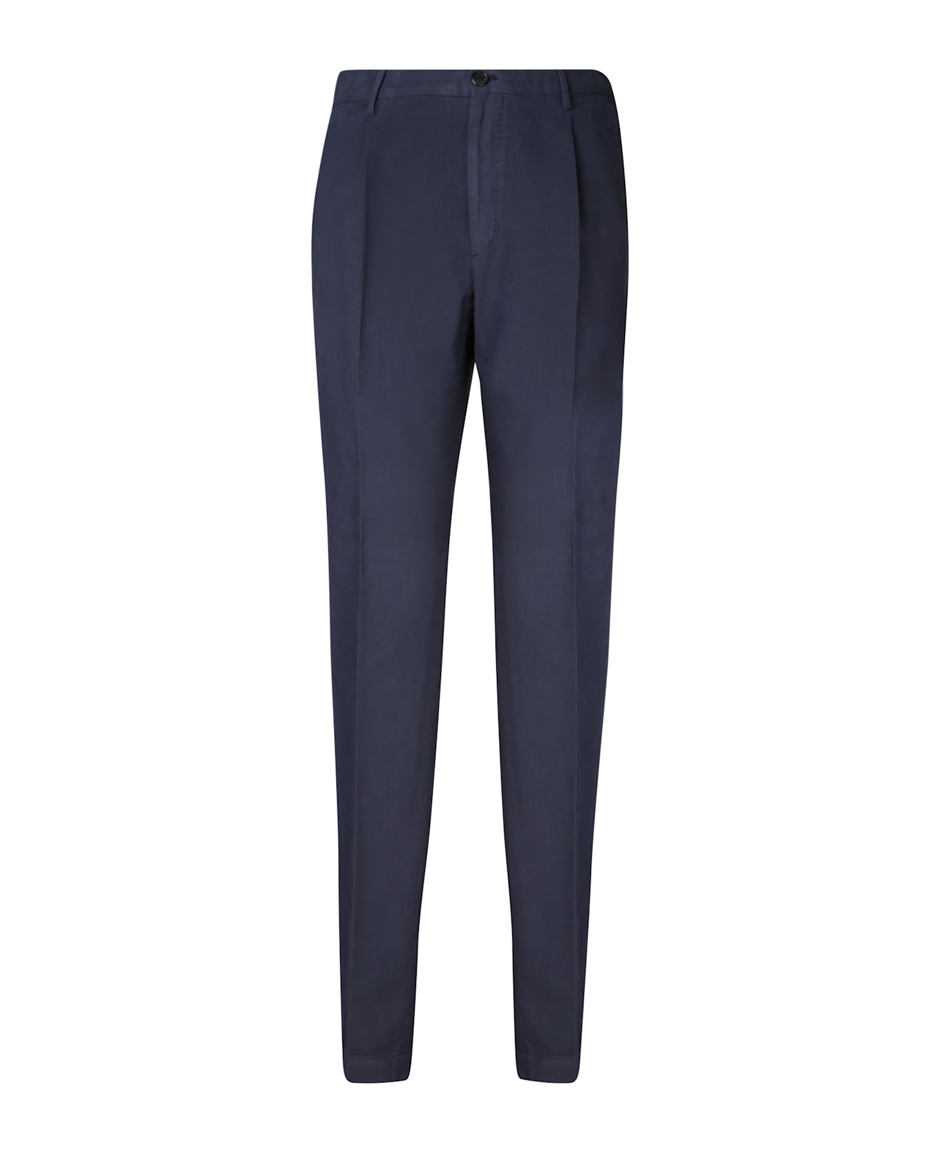 Incotex Tapered Cotton Trousers In Blue - Blue