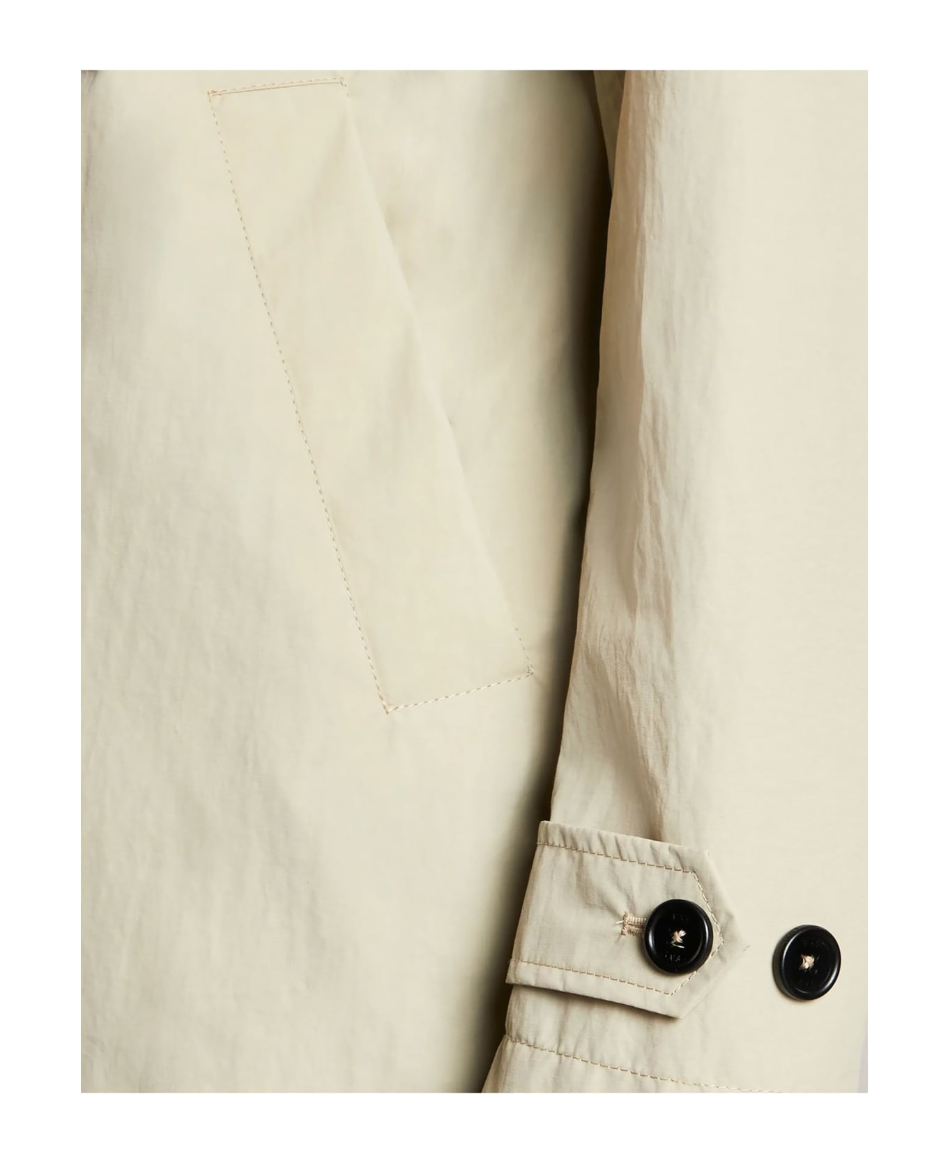 Fay Short Morning Coat In Nylon Reps - Beige