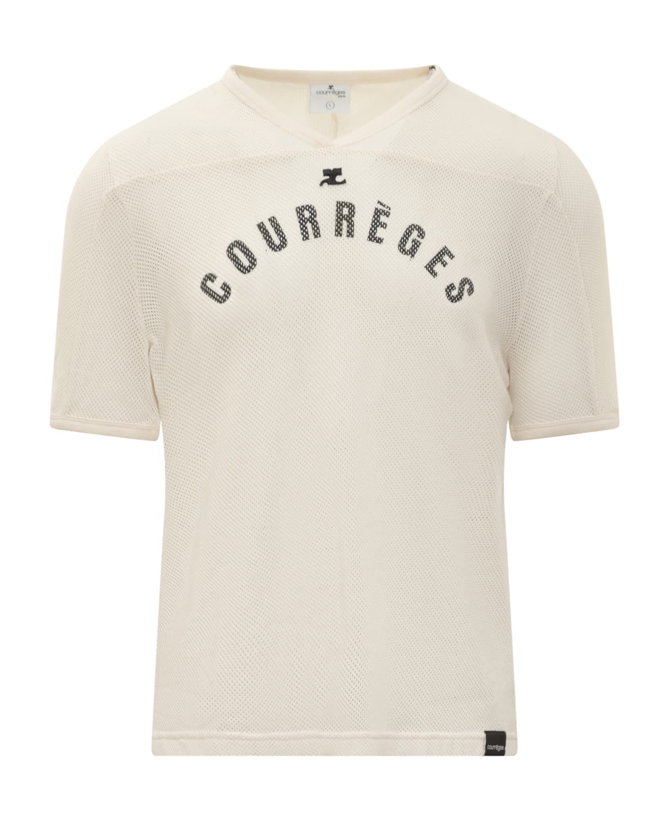 Courrèges Baseball Mesh T-shirt - NUDE