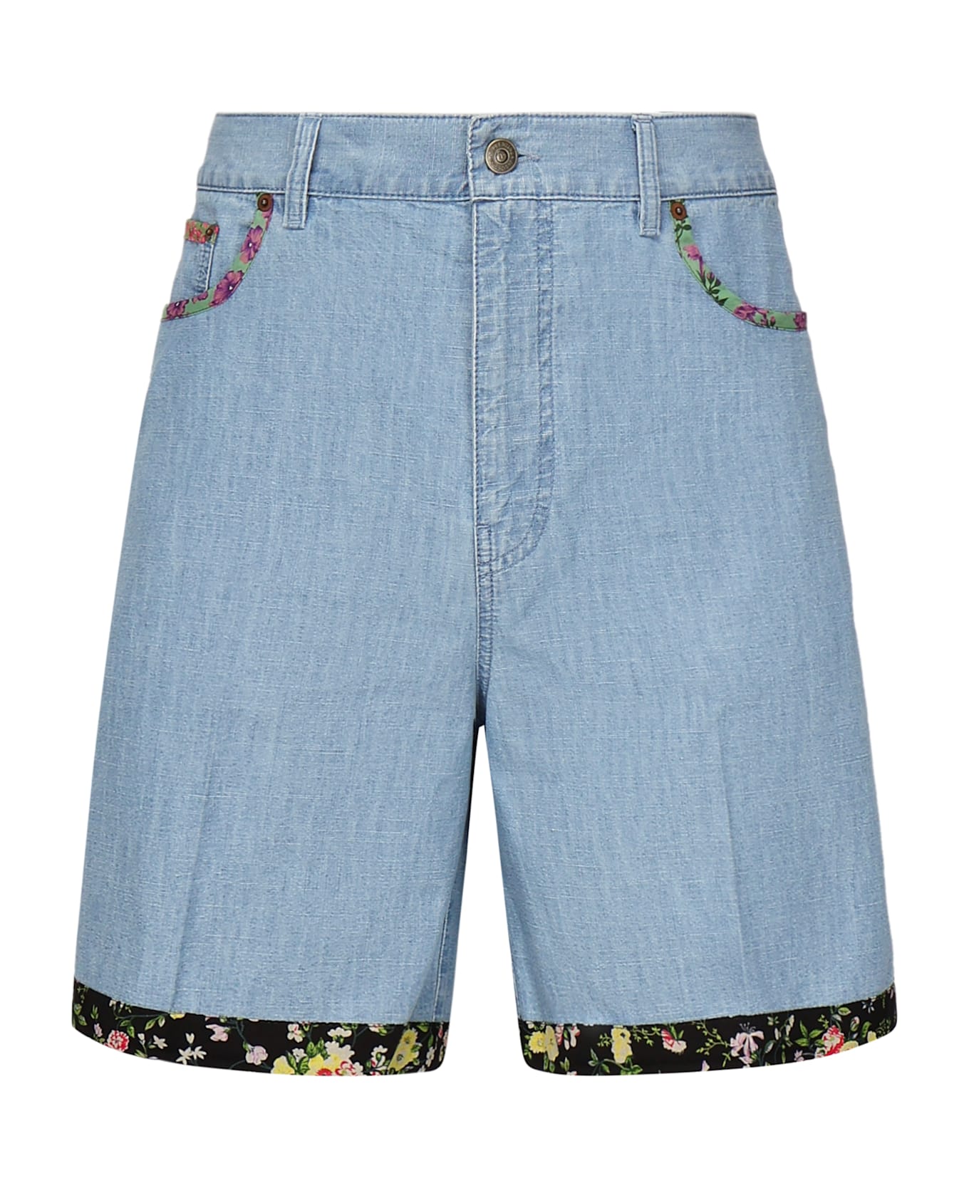 Valentino Garavani Light Blue Cotton Shorts - Blue