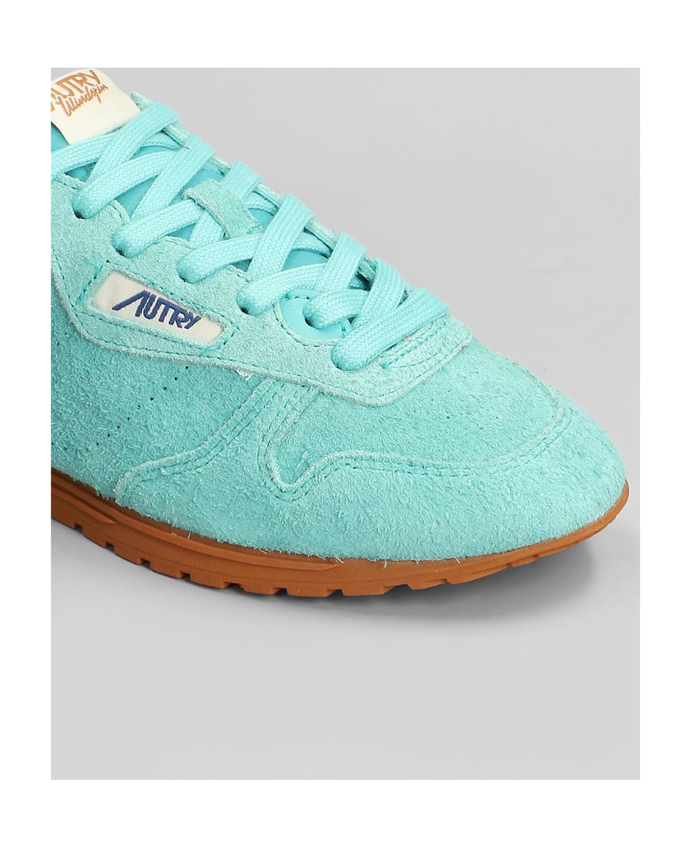 Autry Windspin Sneakers In Green Suede - green