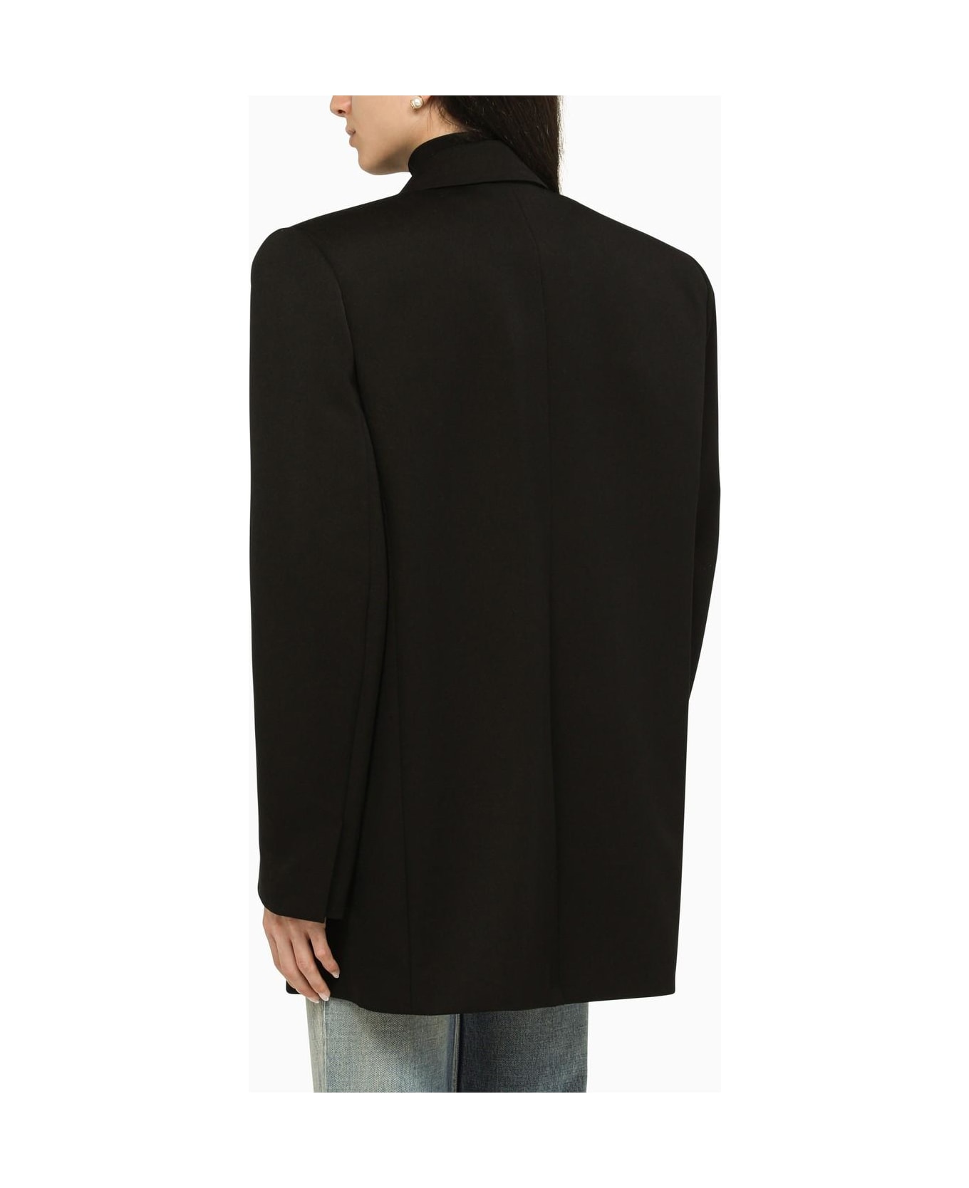 Saint Laurent Wide Single-breasted Jacket Black - Black ブレザー