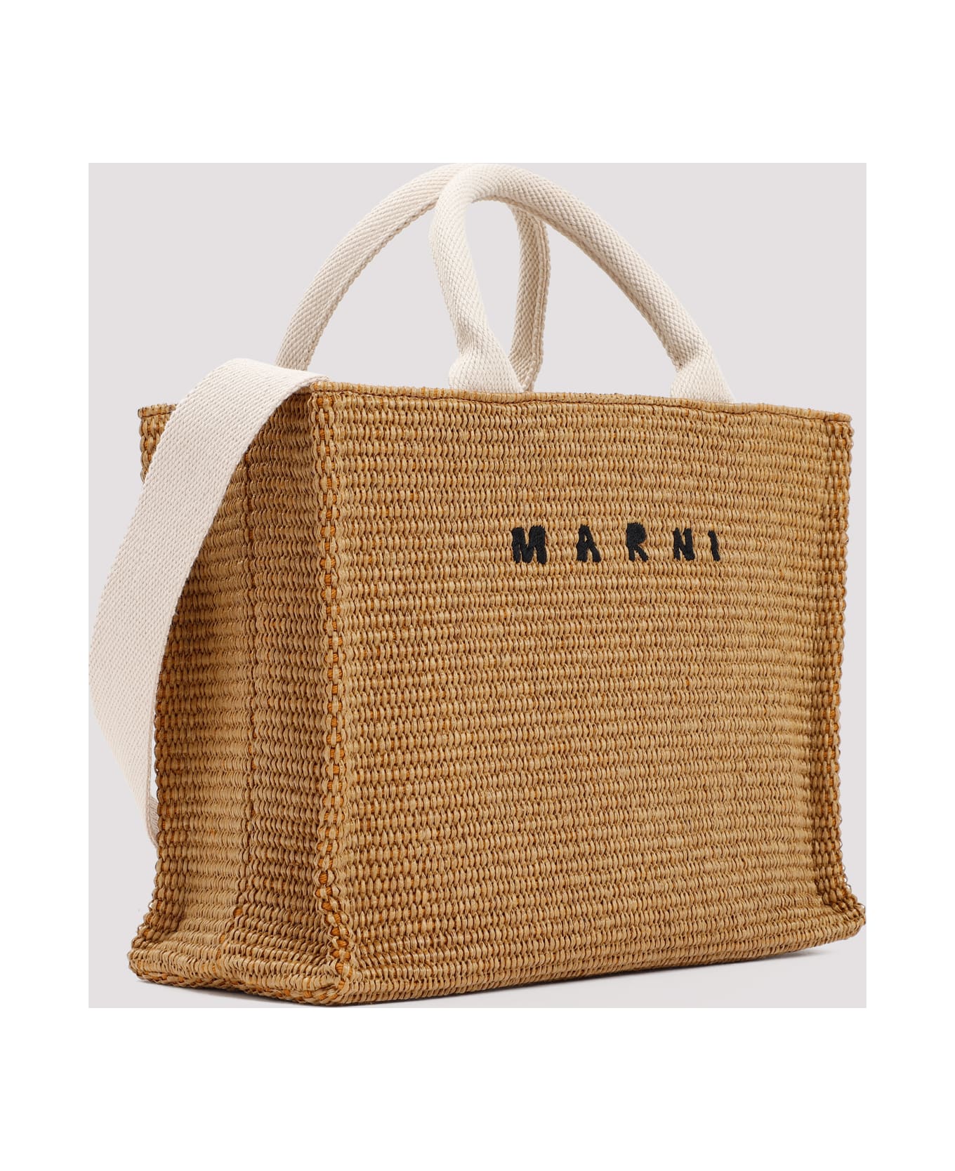 Marni Raffia East-west Tote Bag - Raw Sienna Natural
