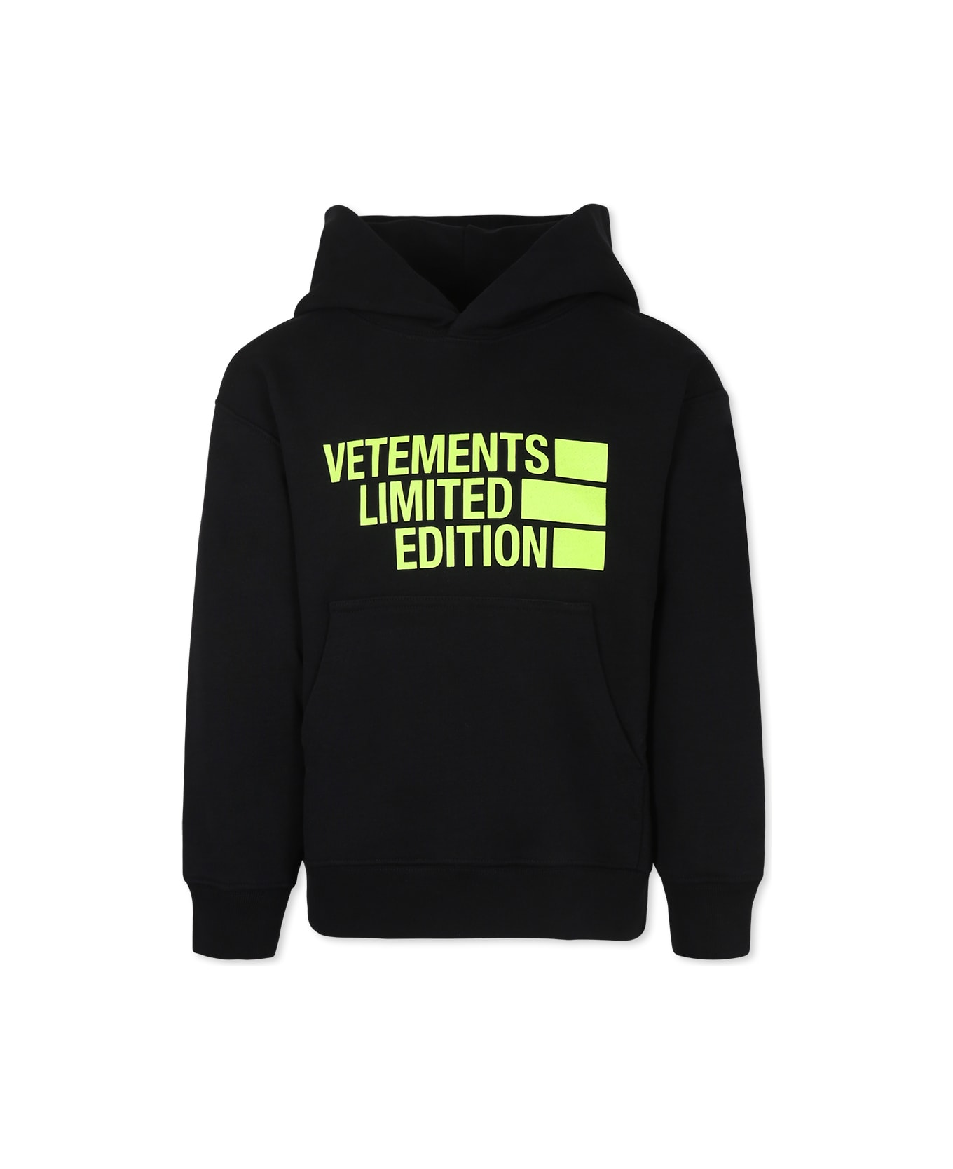 VETEMENTS Black Sweatshirt For Kids With Logo - Black