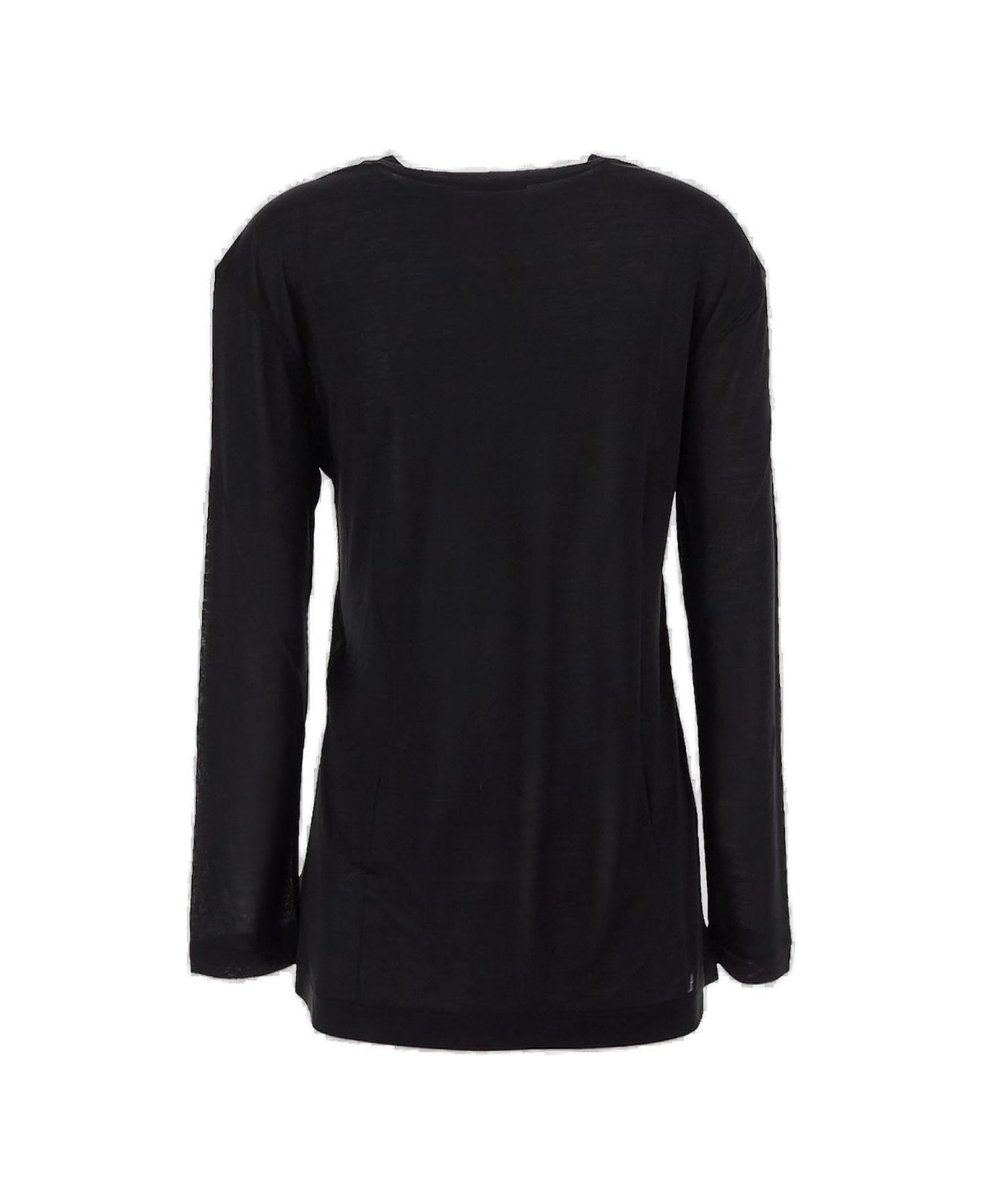 Lemaire Long-sleeved Crewneck T-shirt - Black Tシャツ