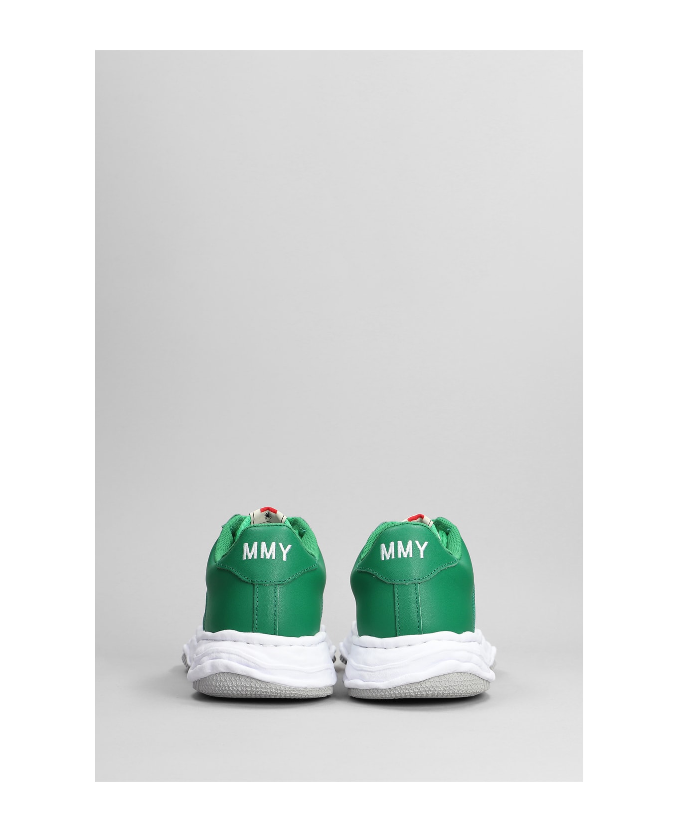 Mihara Yasuhiro Waney Sneakers In Green Leather - green