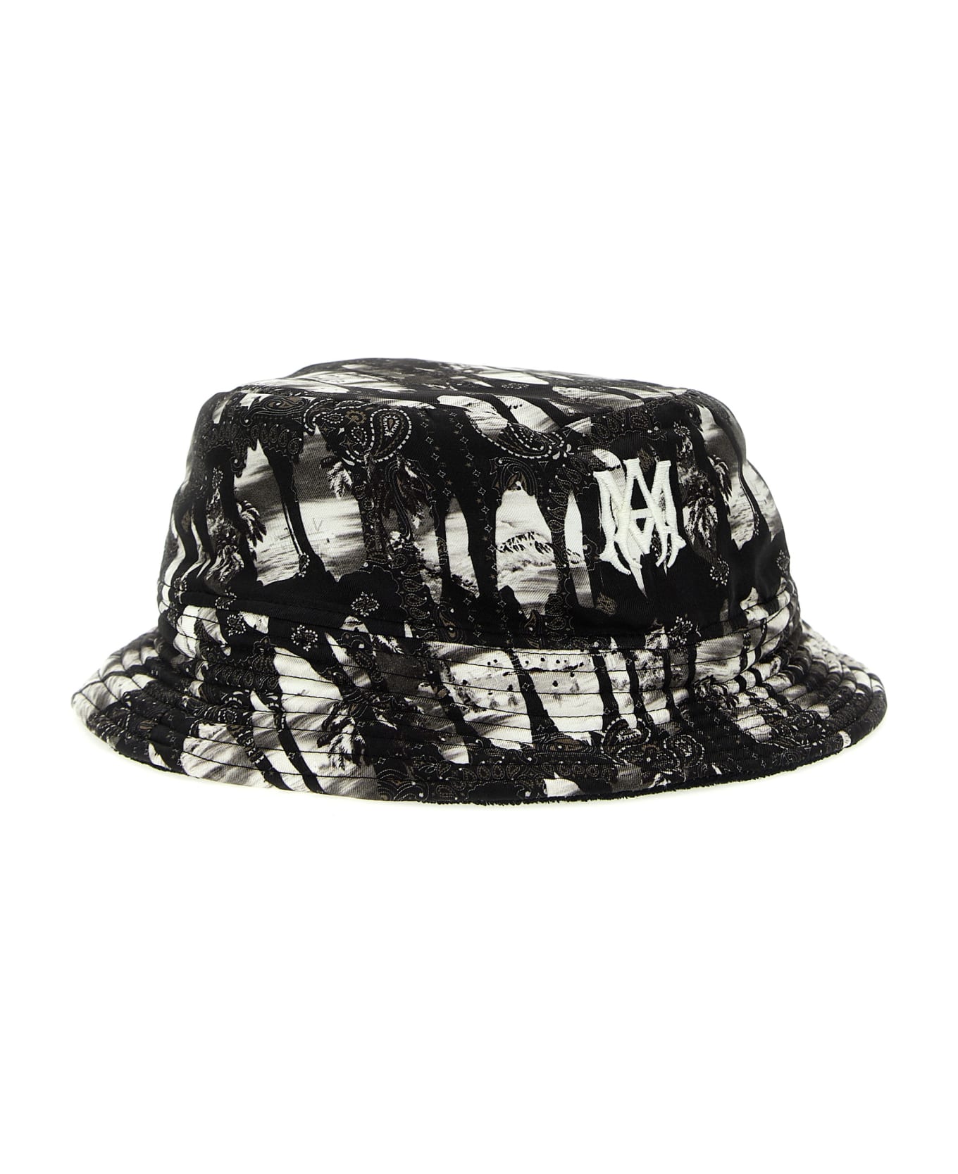 AMIRI 'bandana' Reversible Bucket Hat - White/Black