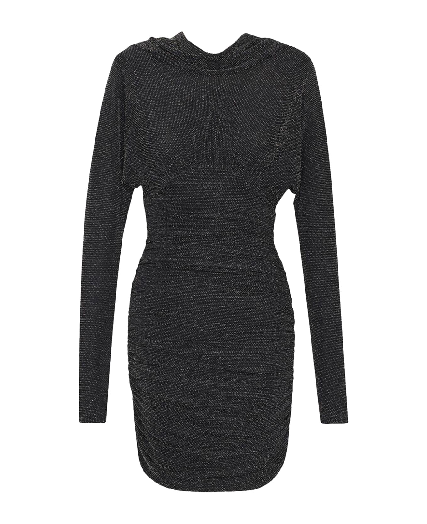 Saint Laurent Cowl Back Glitter Mini Dress - Black ワンピース＆ドレス