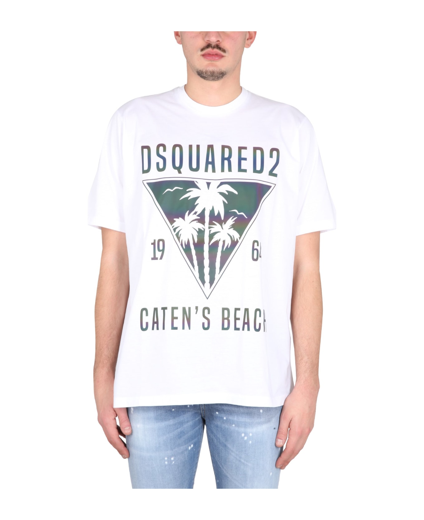 Dsquared2 Catens Beach T-shirt - WHITE