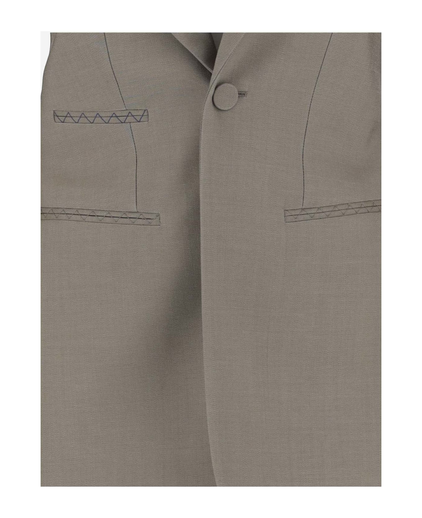 Burberry Wool Tailored Jacket - Dove Grey
