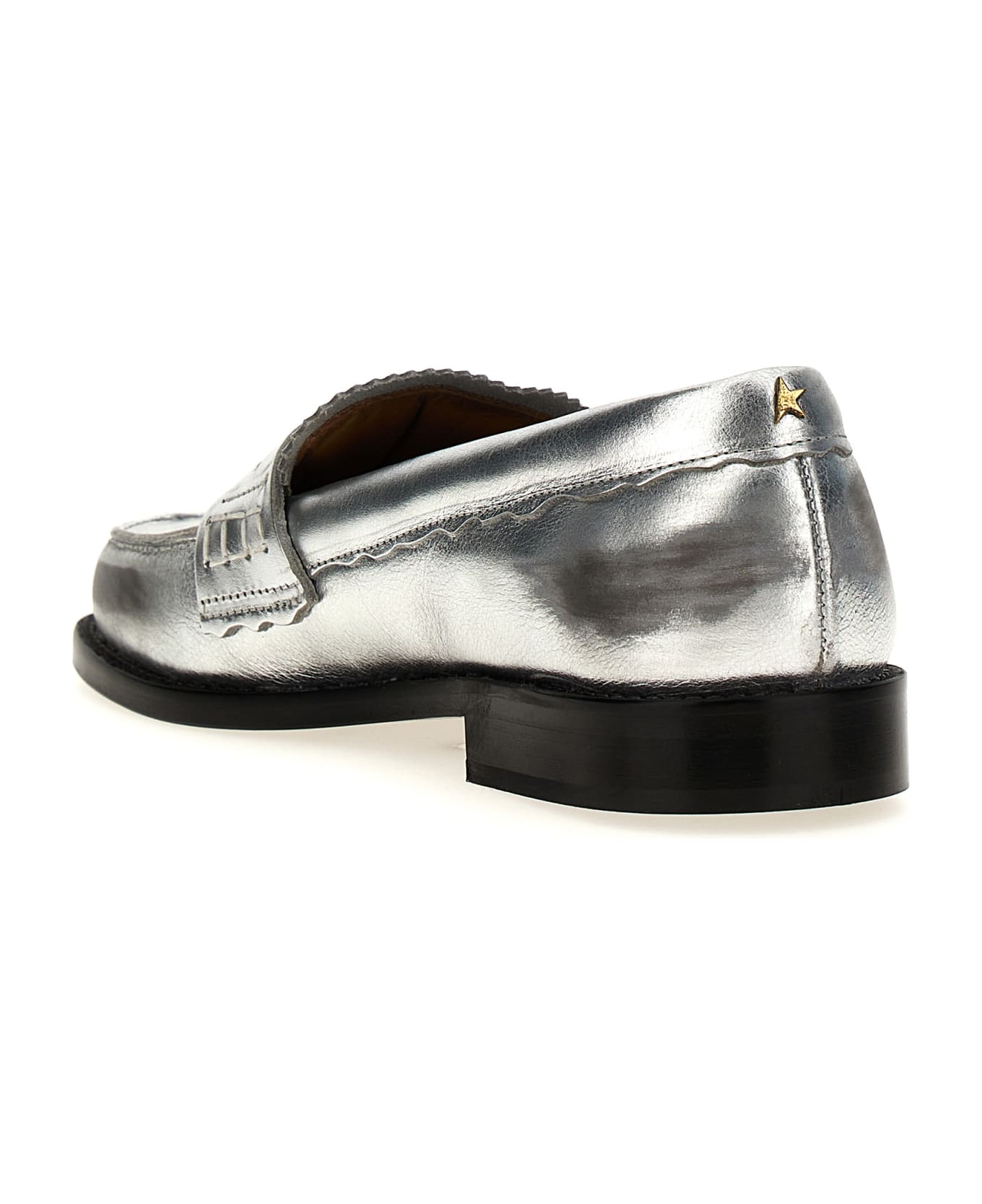 Golden Goose 'jerry' Loafers - Silver ローファー＆デッキシューズ