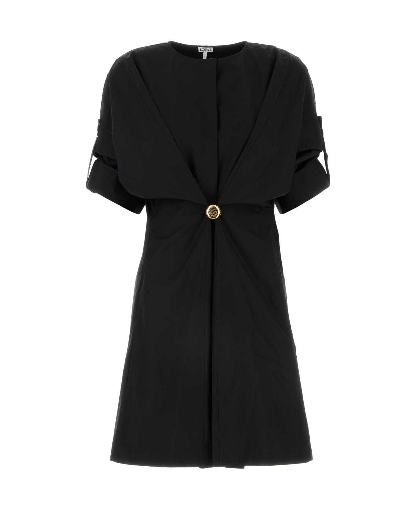 Loewe Black Poplin Dress - BLACK