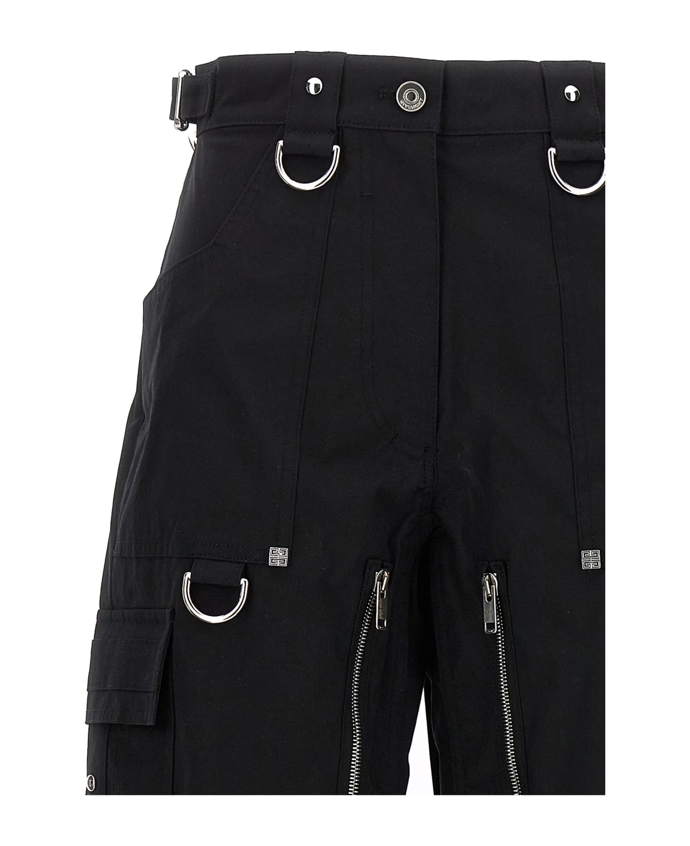 Givenchy Two In One Detachable Cargo Pants With Suspenders - black