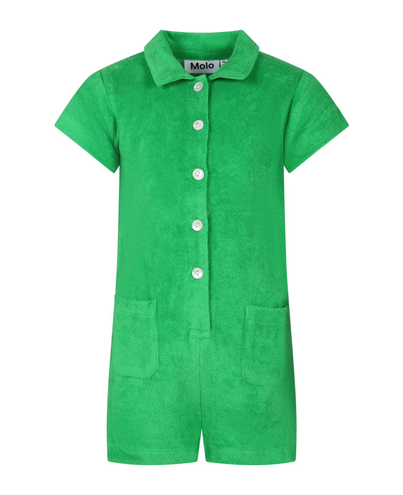 Molo Green Jumpsuit For Girl - Green ジャンプスーツ