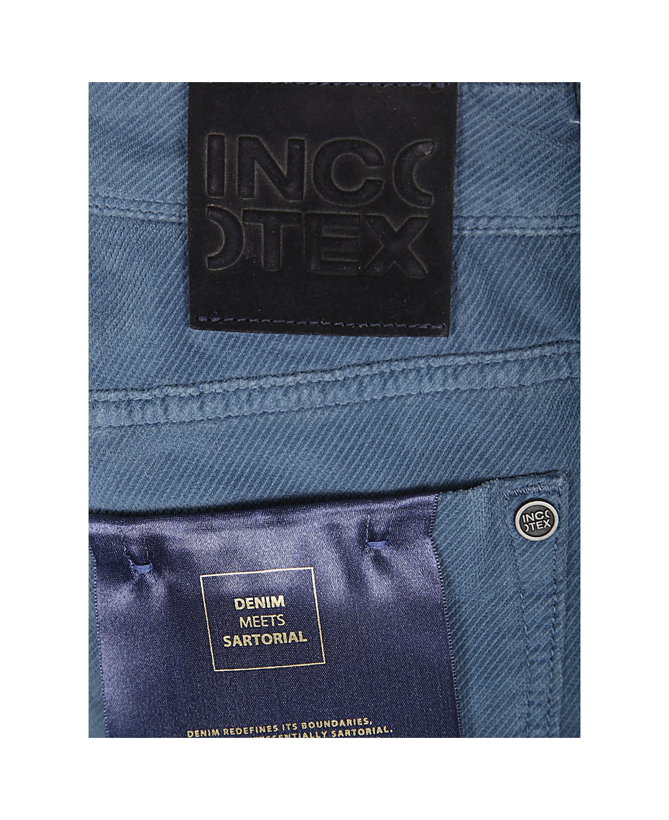 Incotex 5 Pocket Stretch Vintage - Avio