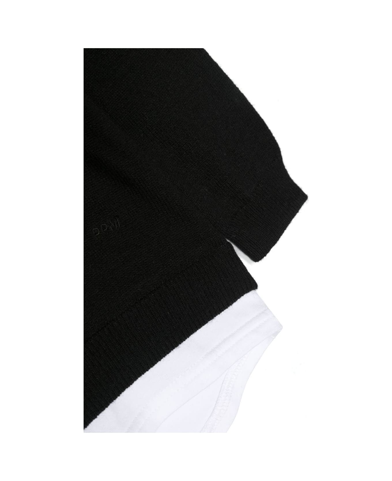Paolo Pecora Two-tone Layered Sweatshirt - Black
