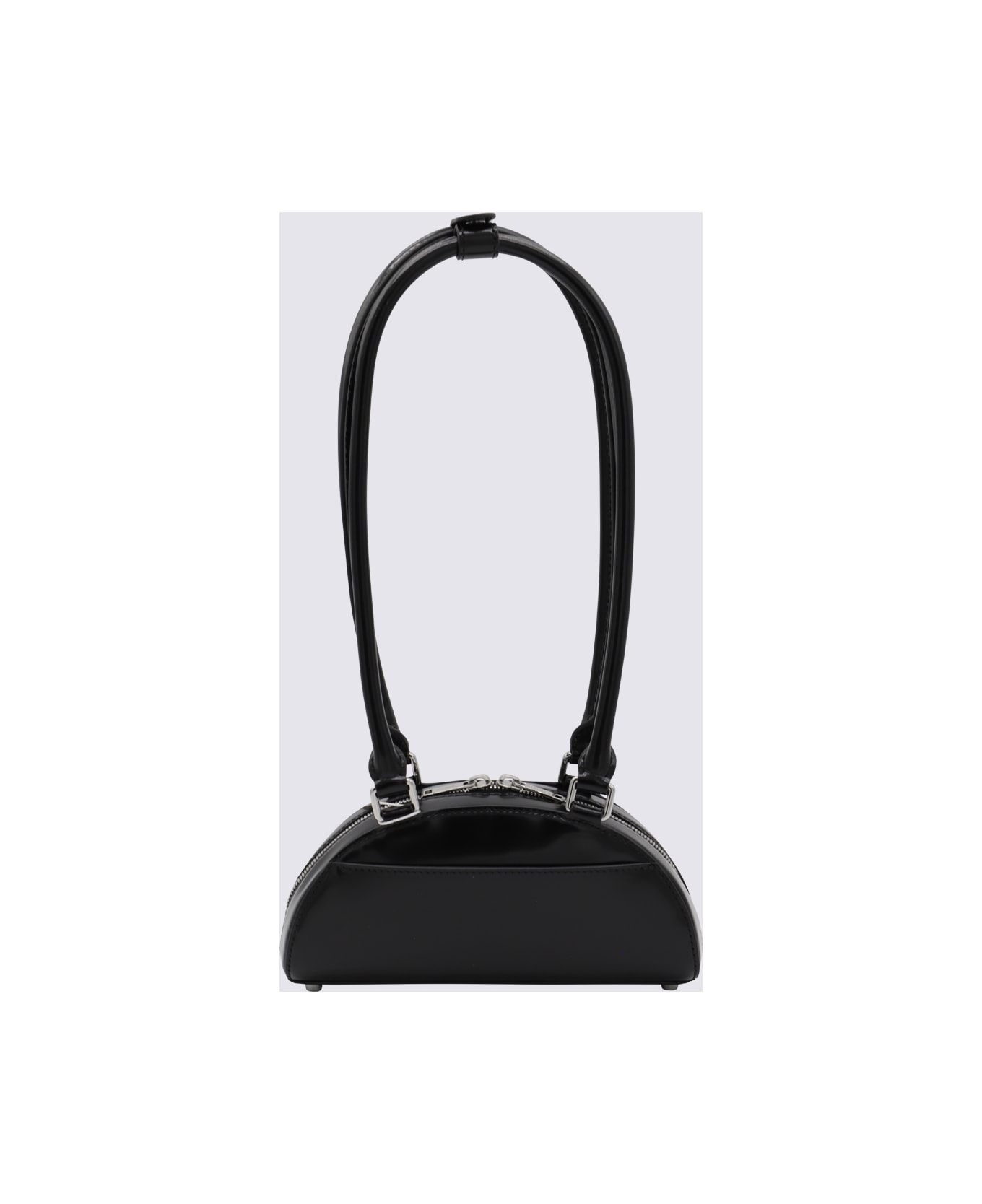 self-portrait Black Leather Top Handle Bag - Black
