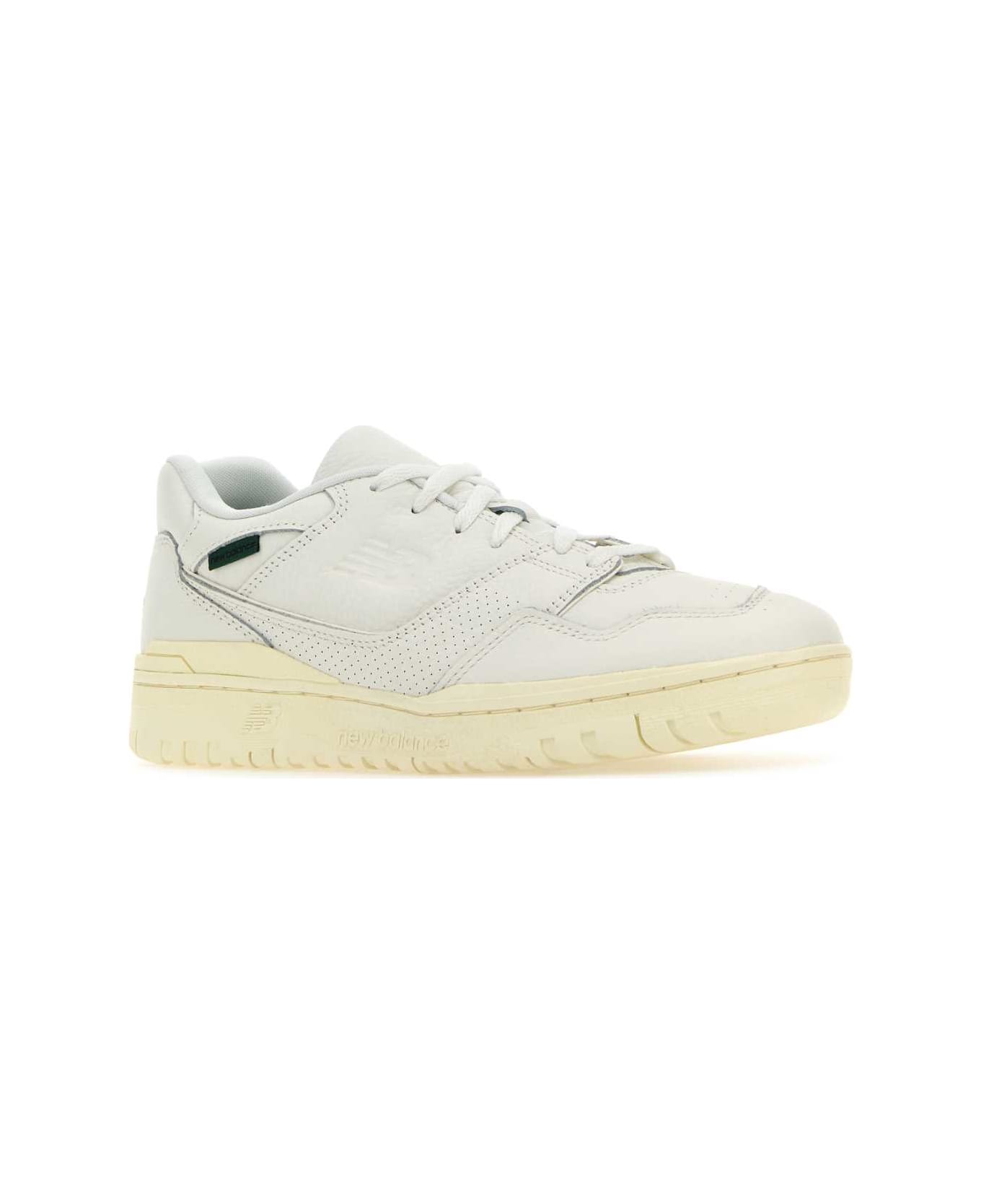 New Balance White Leather 550 Sneakers - SEASALT