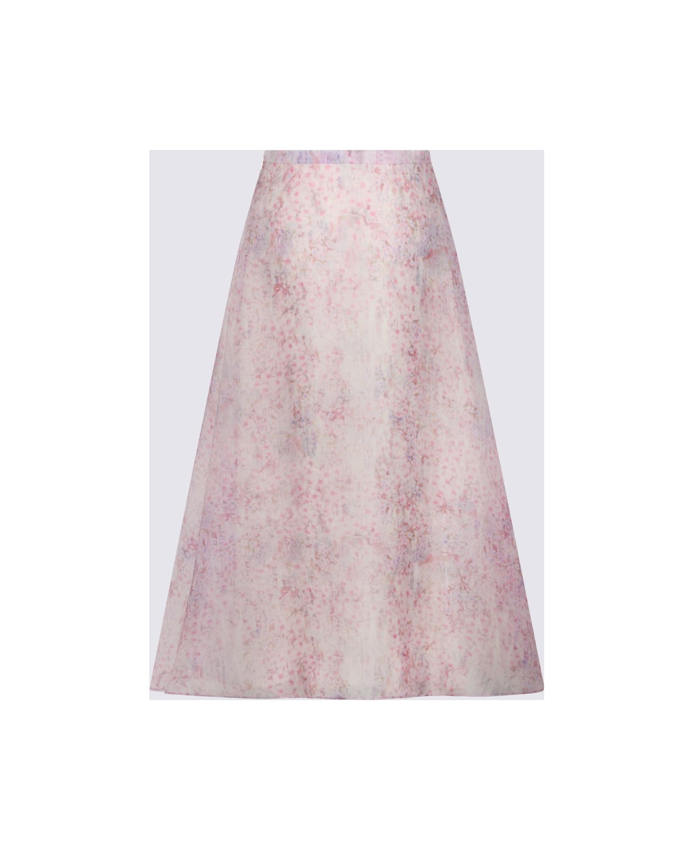 Alberta Ferretti Violet Silk Skirt - Purple