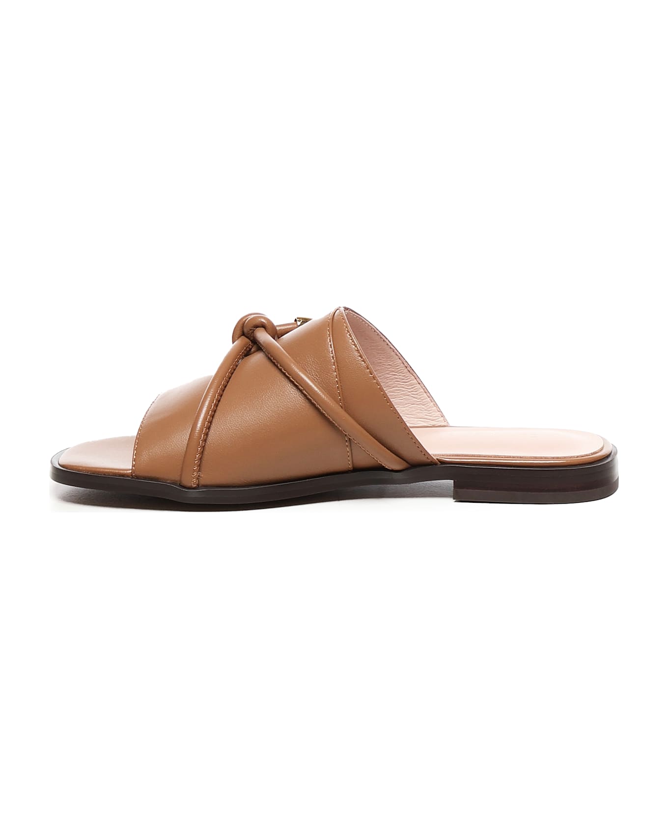 Coccinelle Carmy Smooth Flat Sandals - Beige