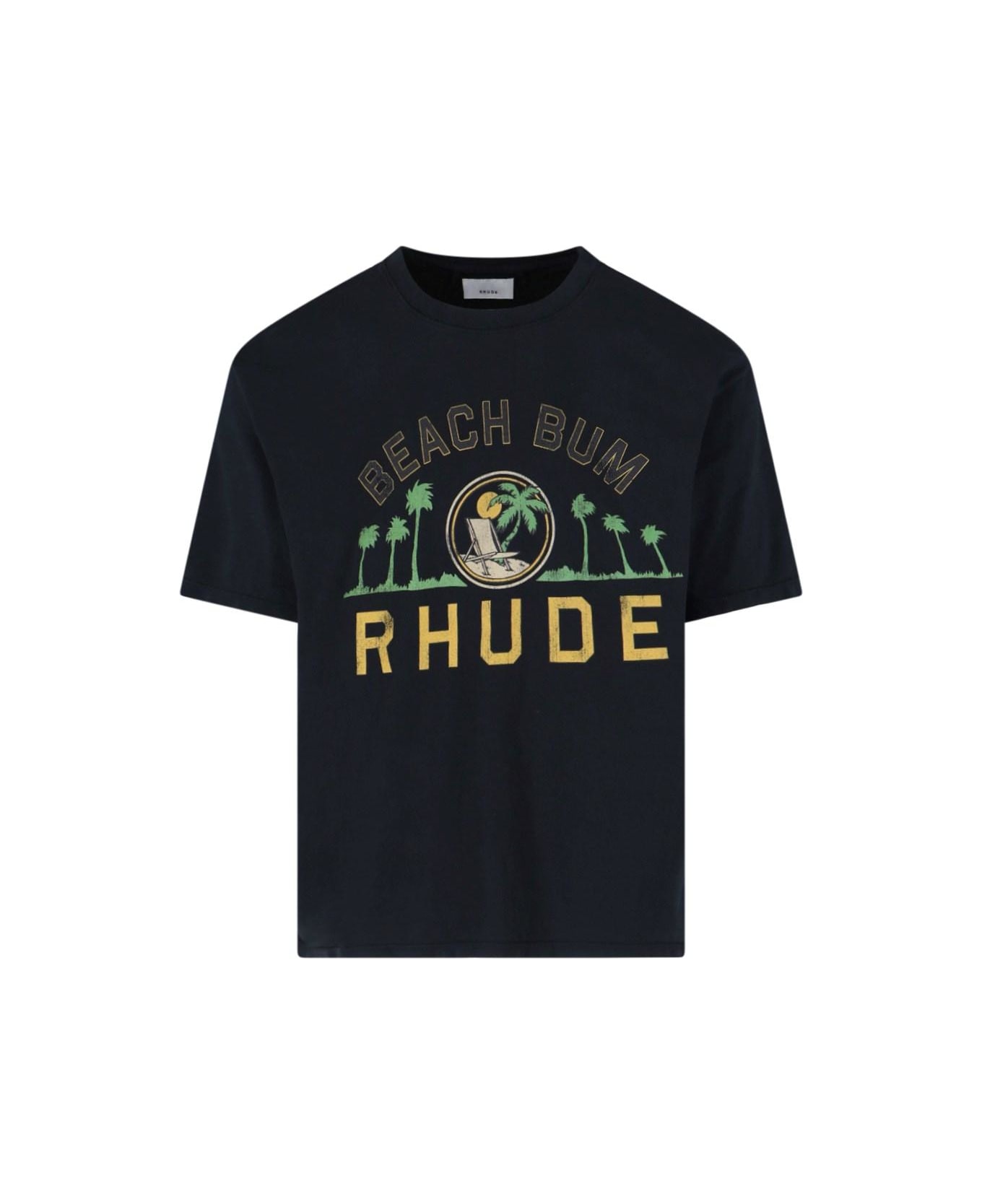 Rhude 'beach Bum' T-shirt - Vtg Black