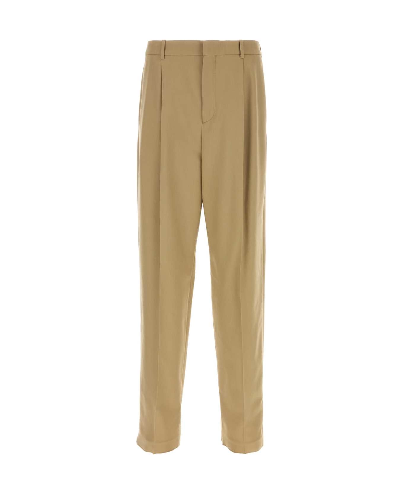 Saint Laurent Beige Gabardine Pant - GINGEMBRE