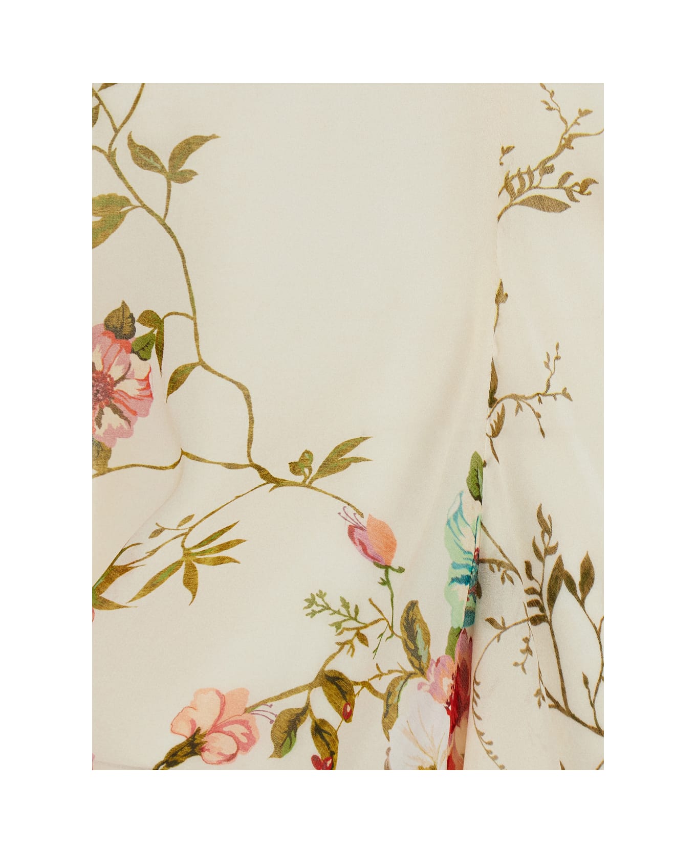 SEMICOUTURE Multicolor Top With V Neck And All-over Floral Print In Viscose Woman - Multicolor