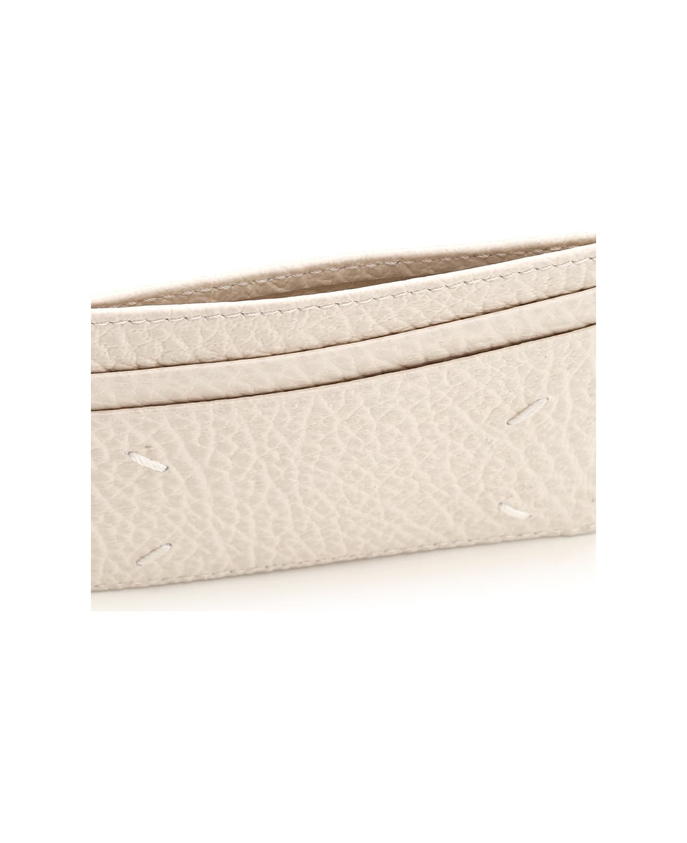 Maison Margiela Stitching' Leather Card Holder - Grey