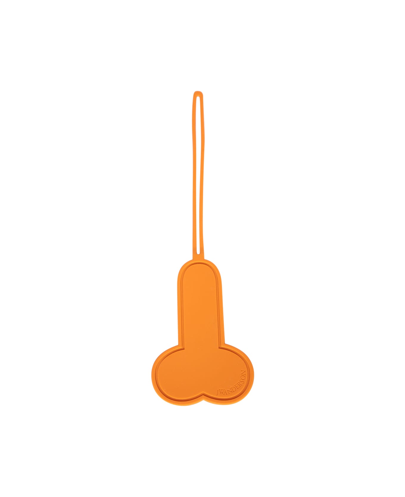 J.W. Anderson Orange Rubber Penis Key Ring - Orange