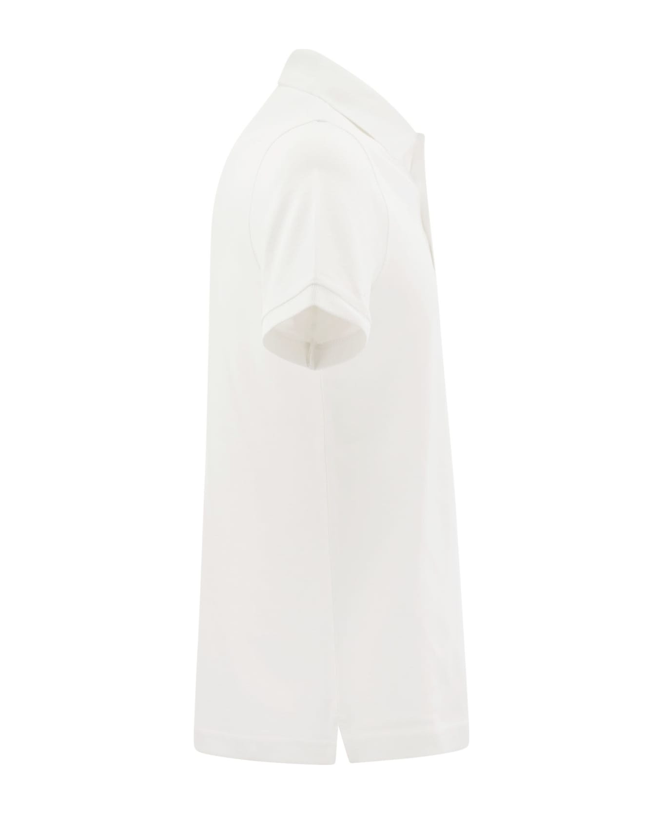 Fay Stretch Cotton Polo Shirt - White ポロシャツ