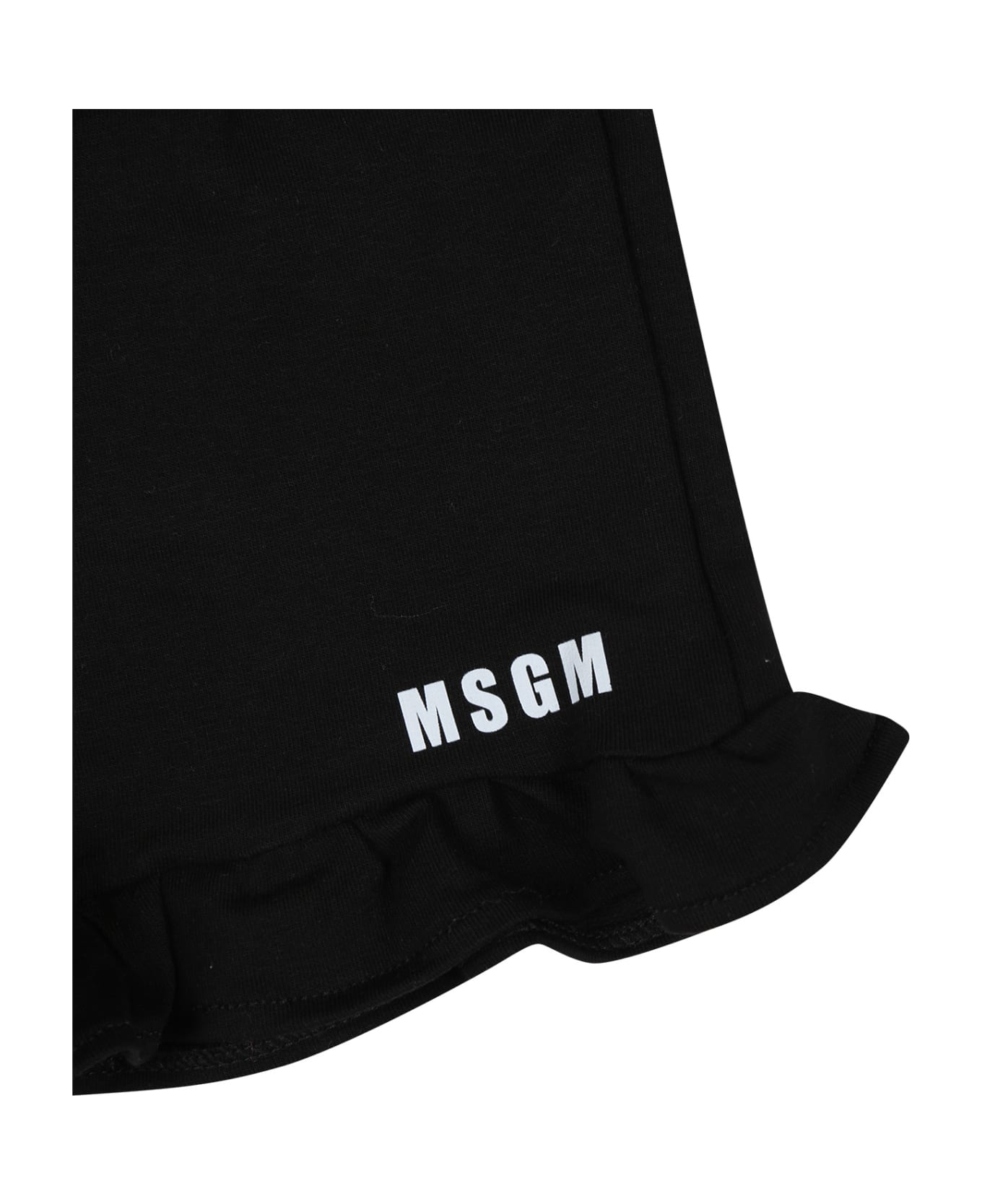 MSGM Black Set For Baby Girl With Logo - Black