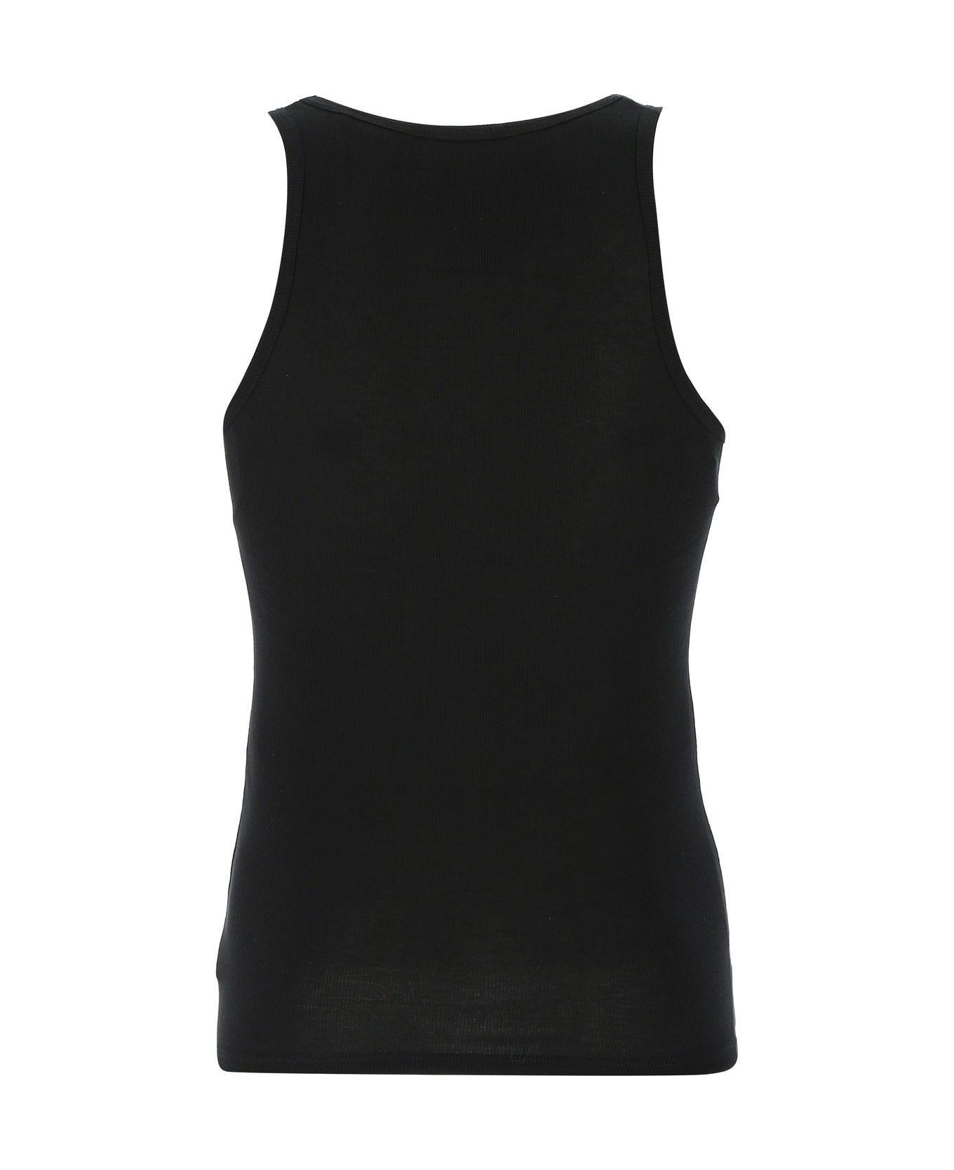 Tom Ford Black Cotton And Modal Tank Top - BLACK