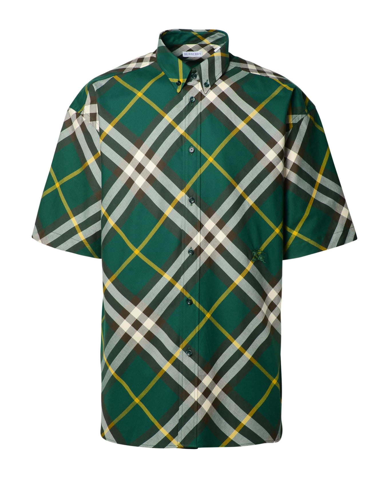 Burberry Green Cotton Shirt - GREEN/NEUTRALS シャツ