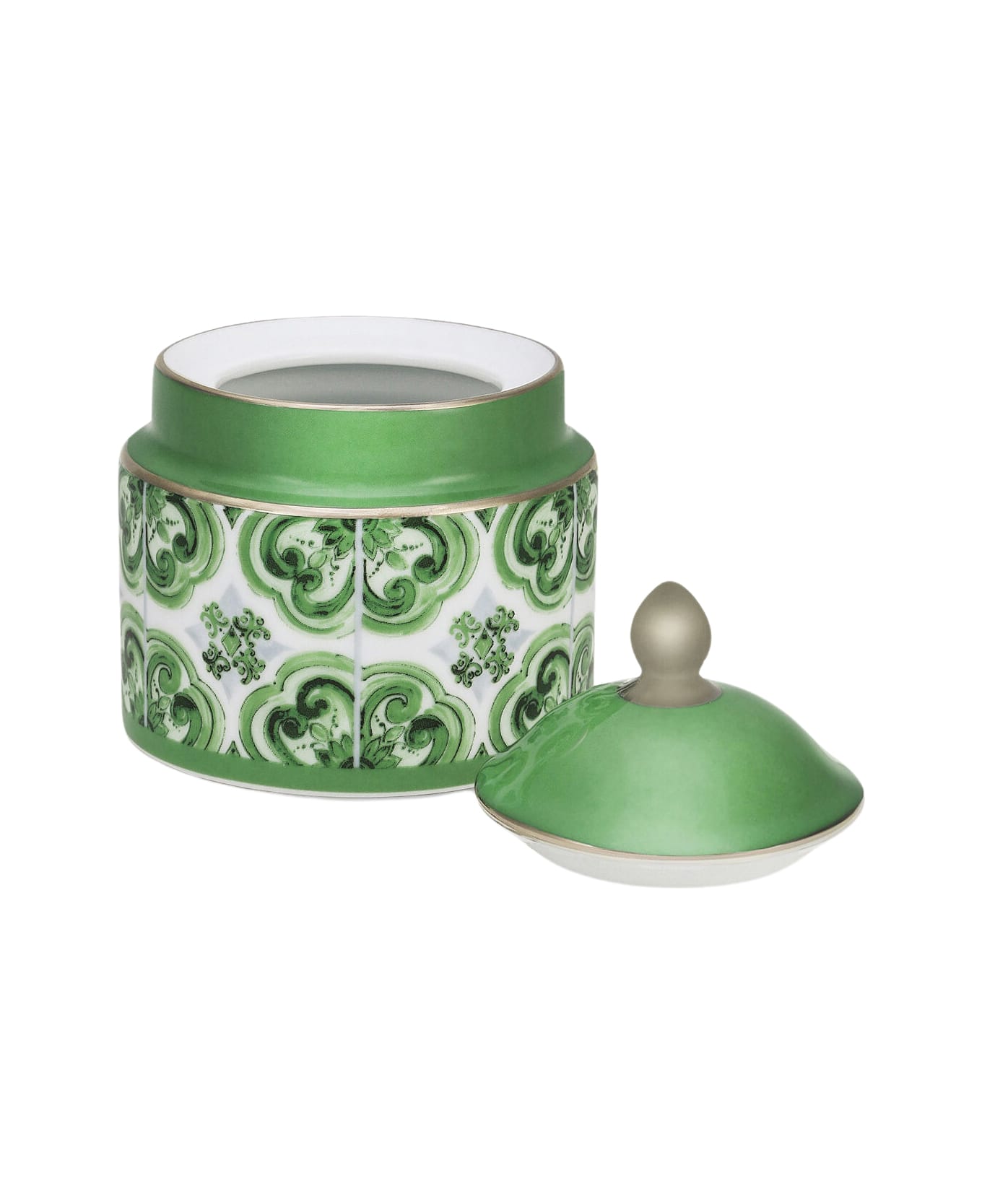 Dolce & Gabbana Sugar Jar - Bianco e Verde