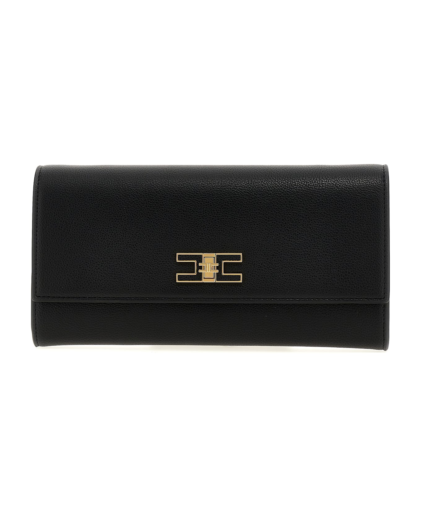 Elisabetta Franchi Faux Leather Shoulder Bag - Black