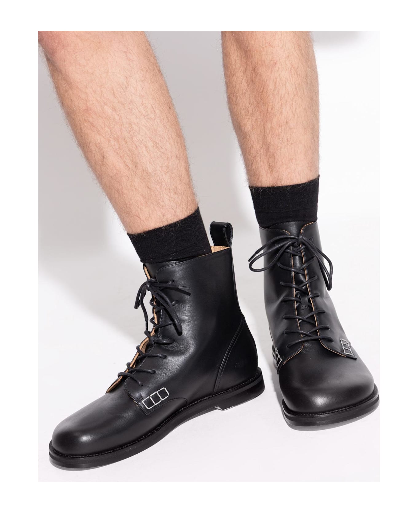 J.W. Anderson Jw Anderson Leather Ankle Boots - BLACK