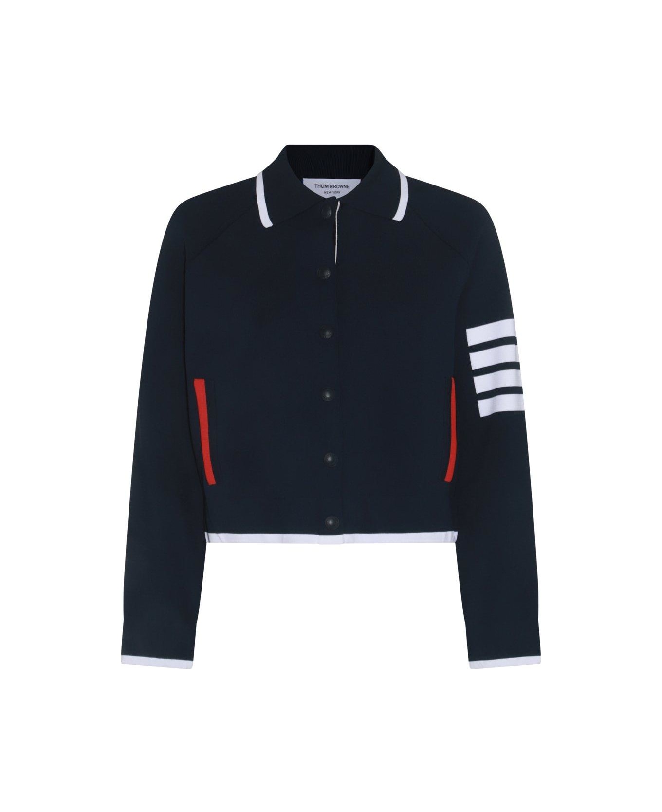 Thom Browne 4-bar Striped Button-up Jacket - Blue
