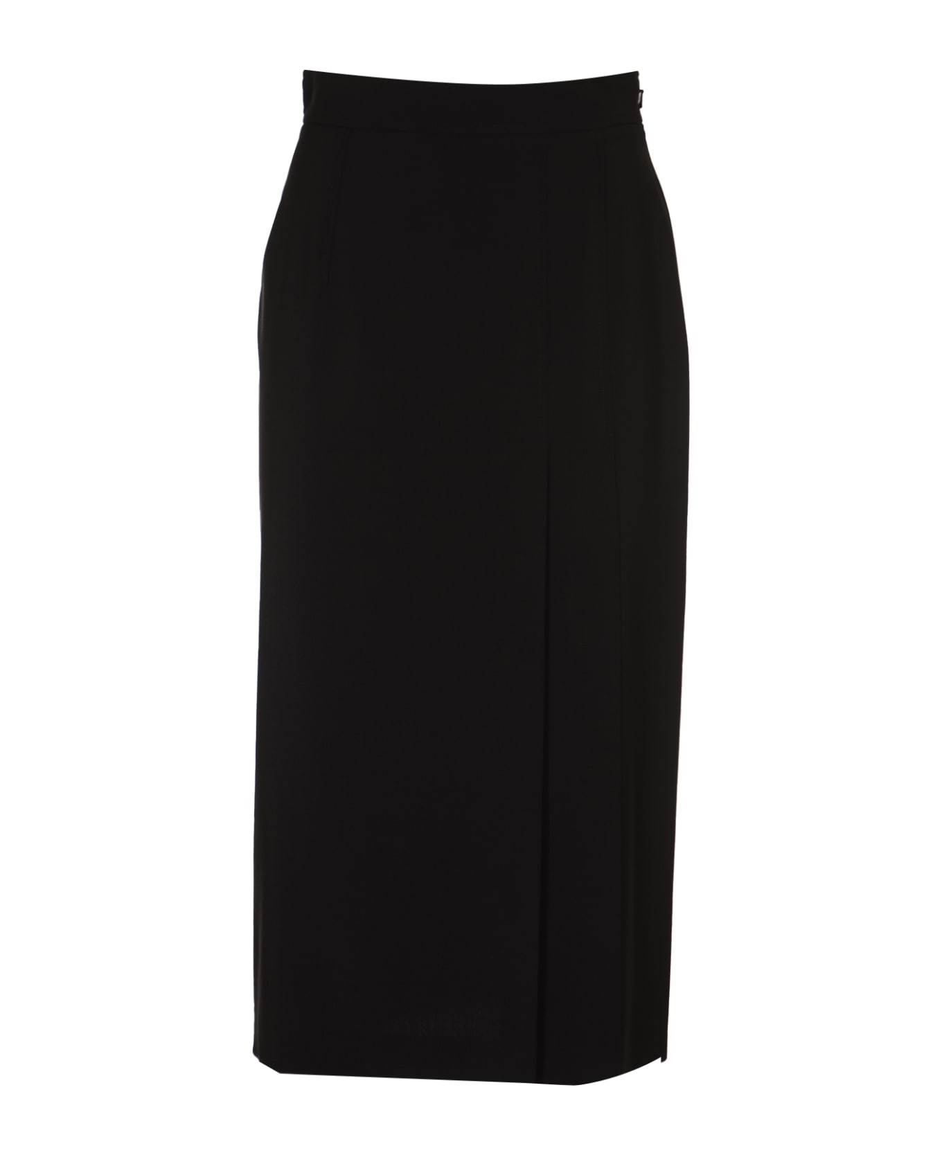 Alberta Ferretti Straight Fitted Skirt - Black