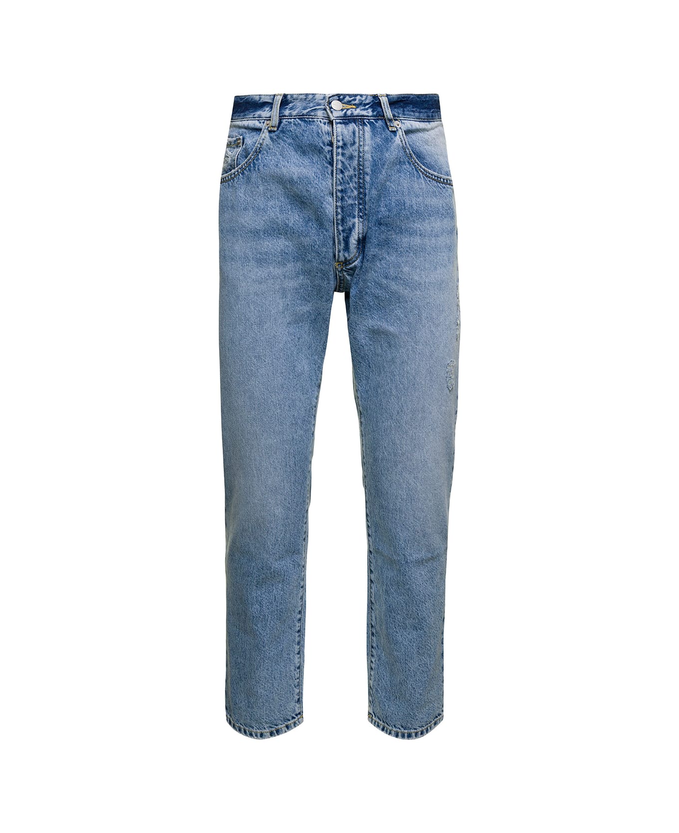Icon Denim Jeans Regular Corto - Light blue デニム