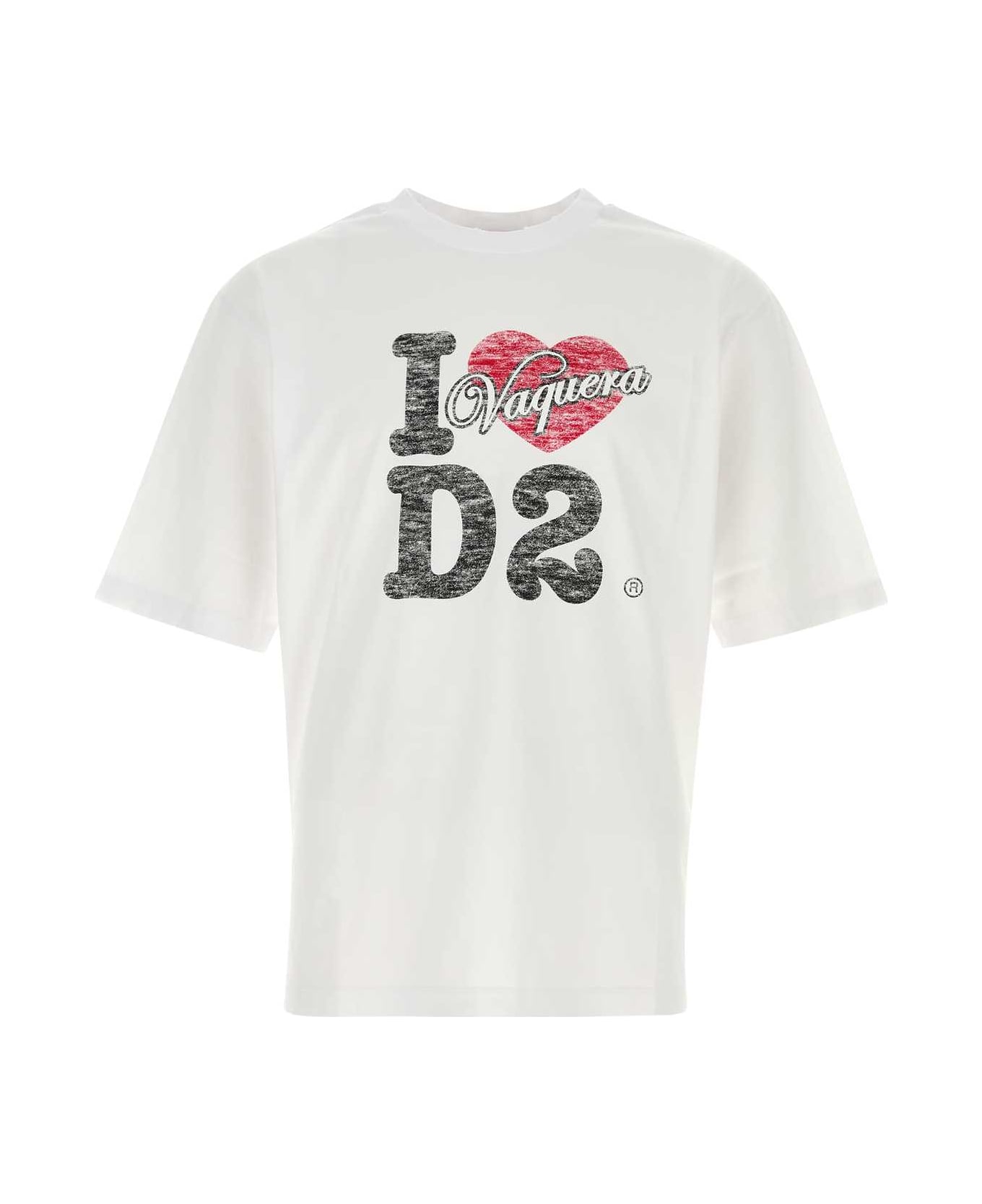 Dsquared2 White Cotton T-shirt - White