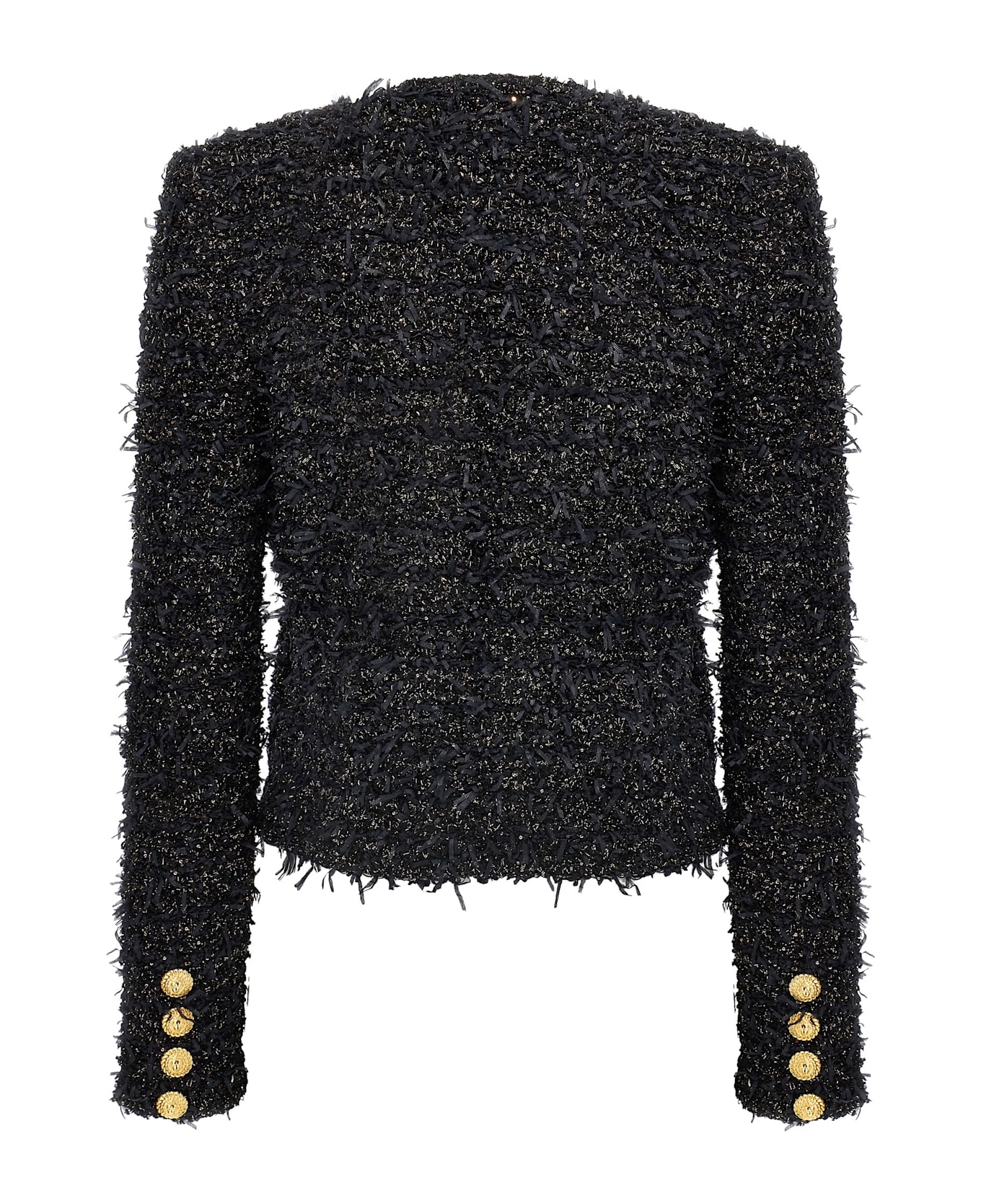 Balmain Lurex Tweed Blazer - Black