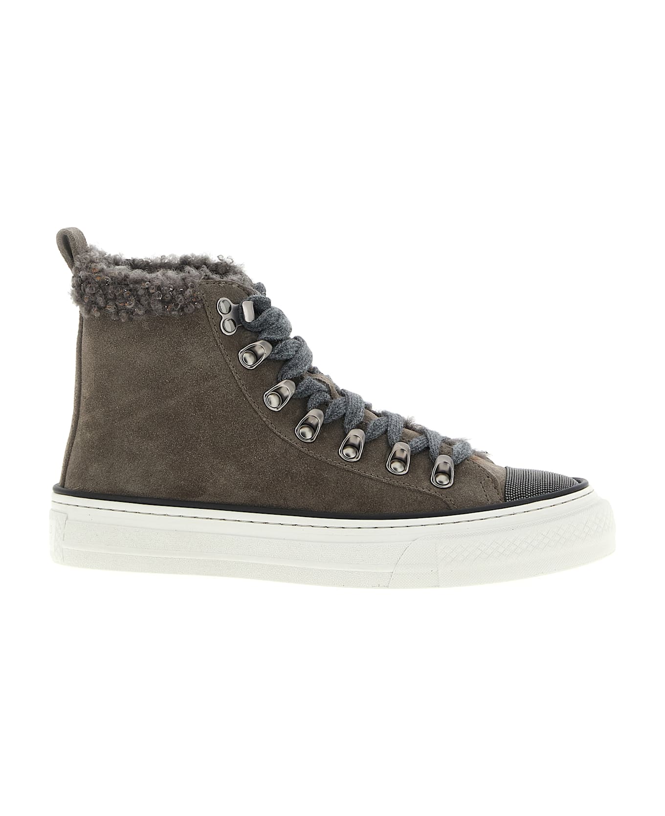 Brunello Cucinelli 
precious Toe
 Sneakers - Gray