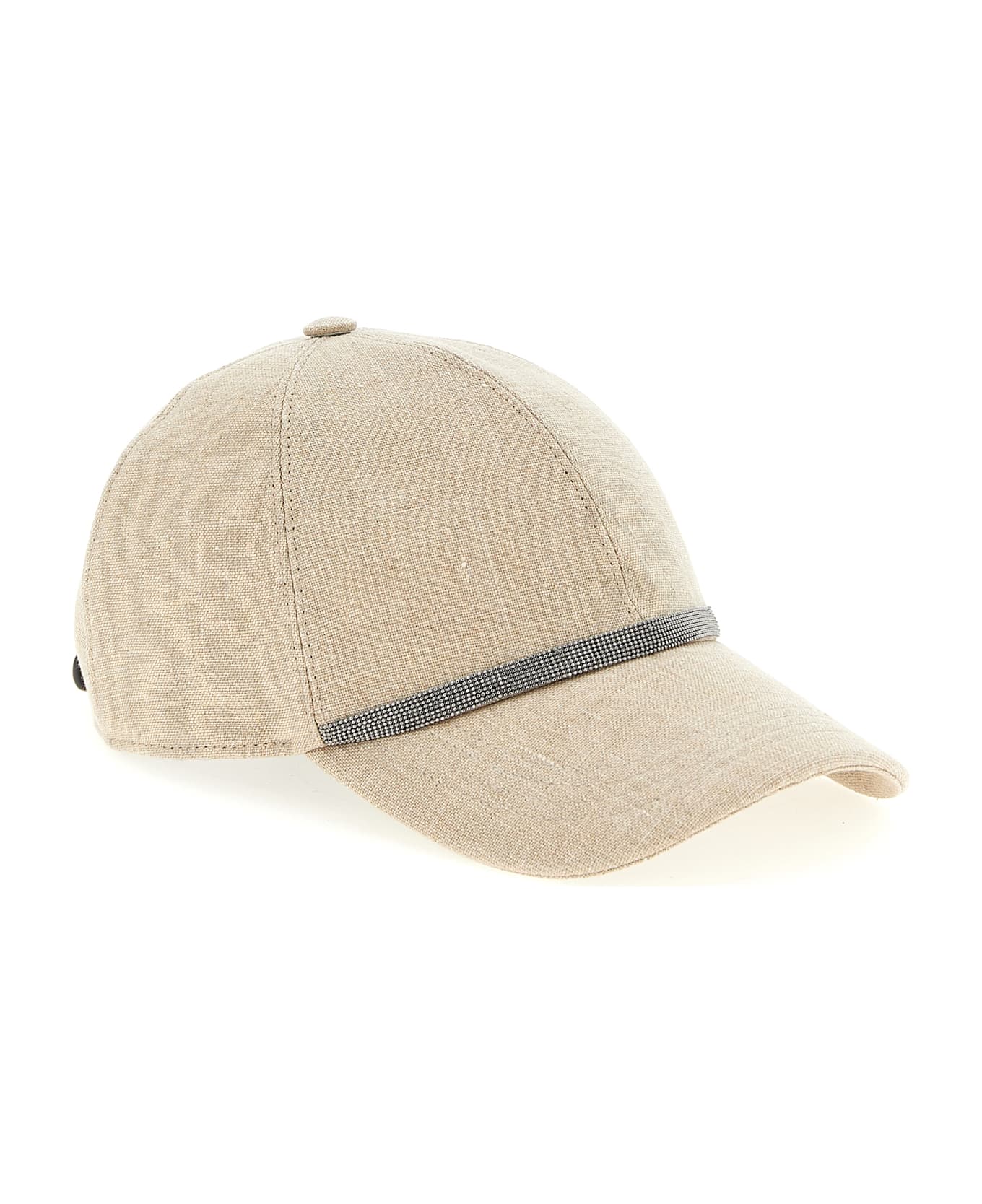 Brunello Cucinelli 
shiny Band
 Cap - Beige