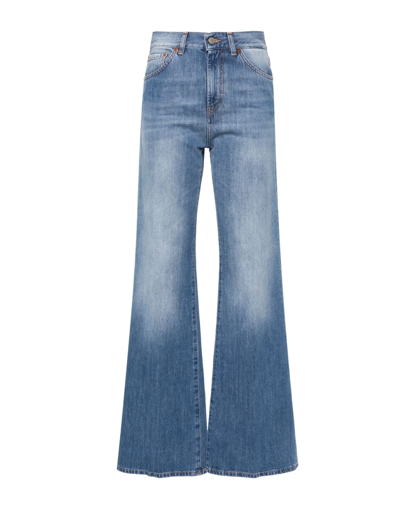 Dondup Blue Cotton Denim Jeans - blu