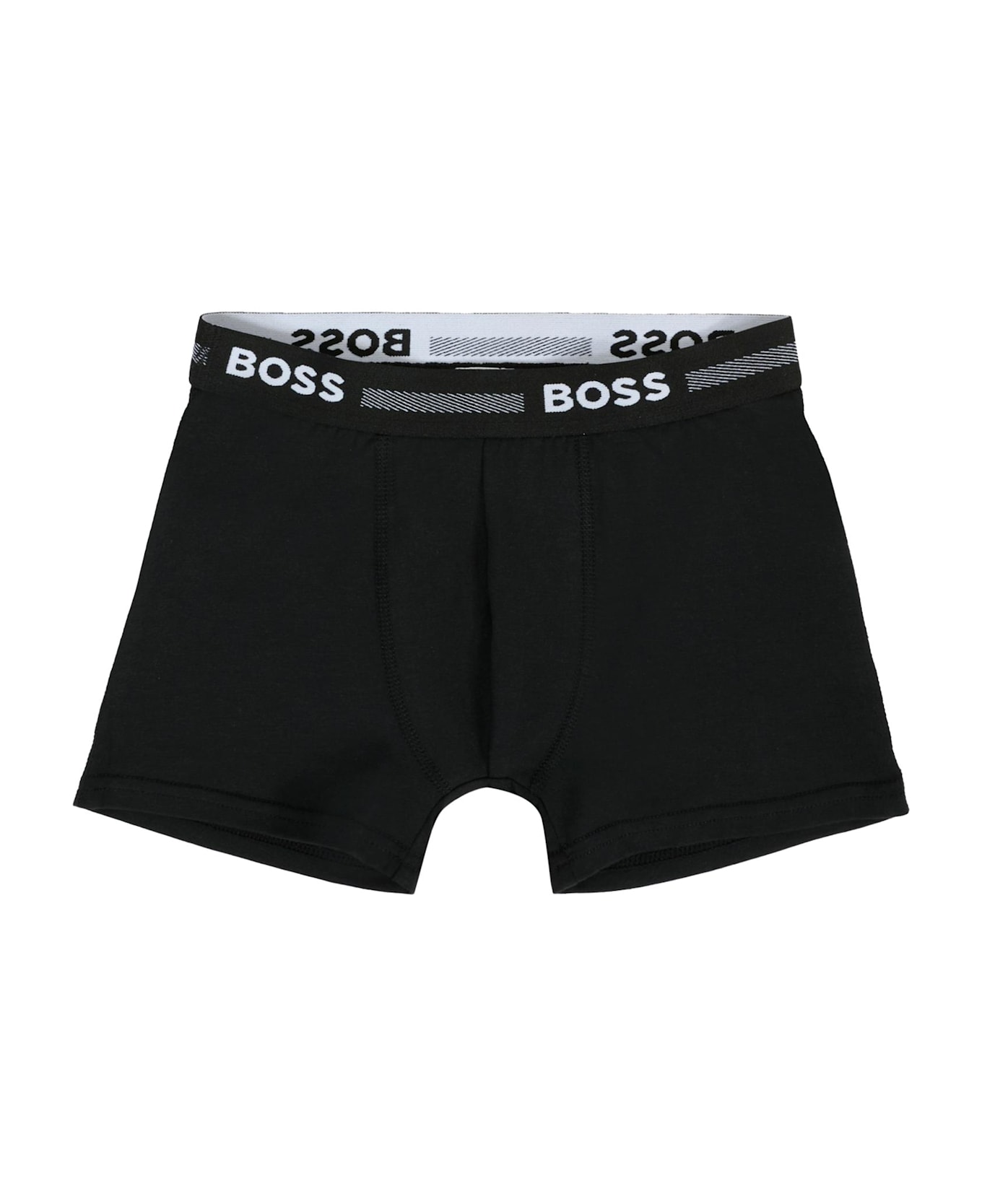 Hugo Boss Black Boxer Shorts Set For Boy With Logo - Black