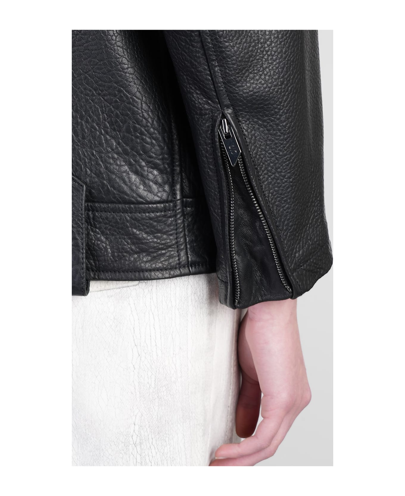 Salvatore Santoro Biker Jacket In Black Leather - black